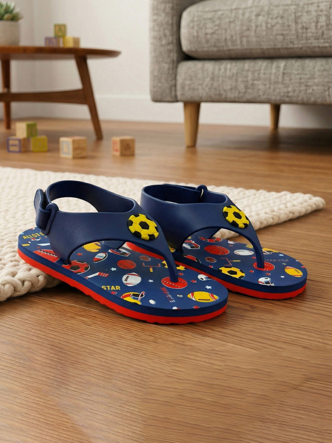 MYHUSH Unisex Kids Printed Thong Flip-Flops