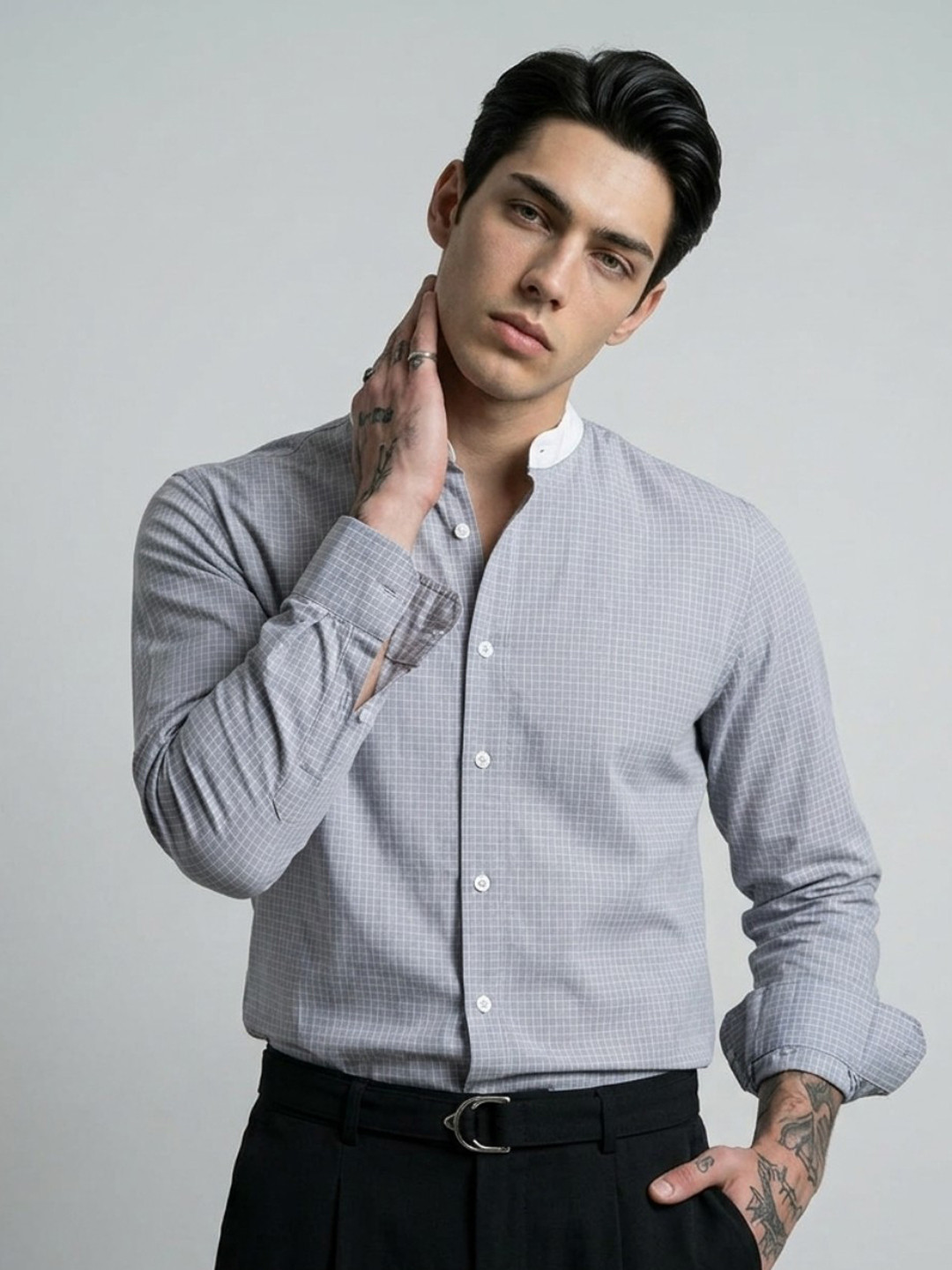 OvrWrk Men Checked Regular Fit Casual Shirt