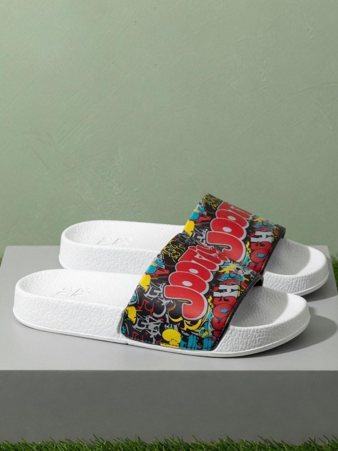 JOOTIYAPA Men Printed Sliders