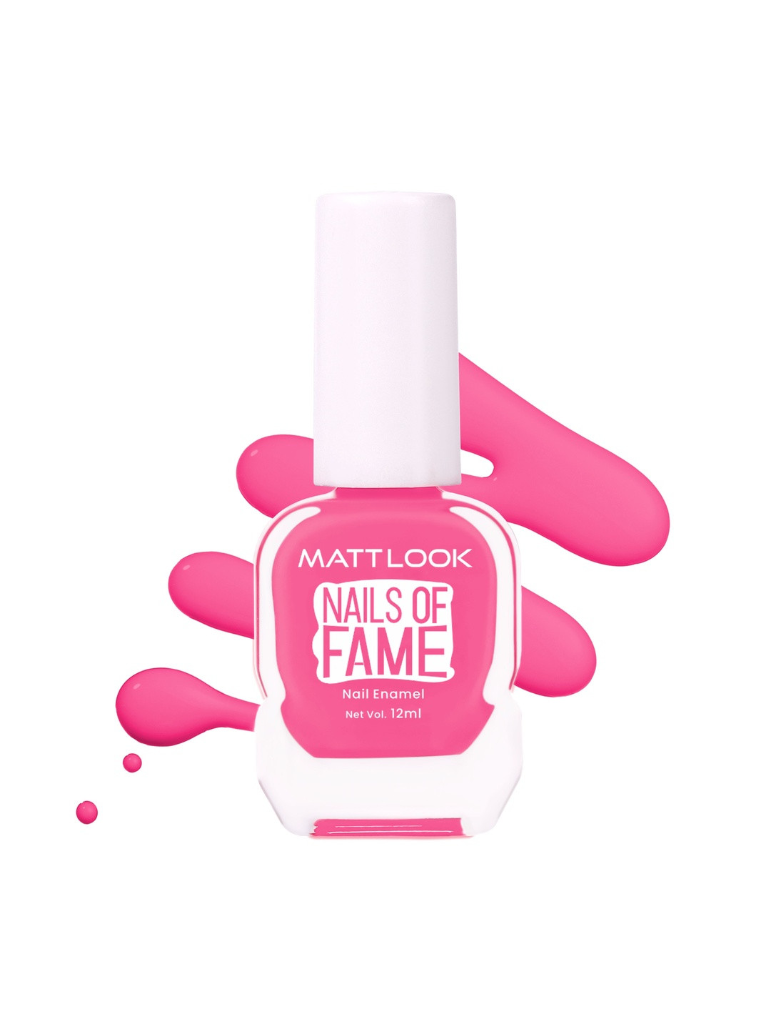 MATTLOOK Nails Of Fame Long Lasting Nail Enamel - 12 ml - Bright Pink 47