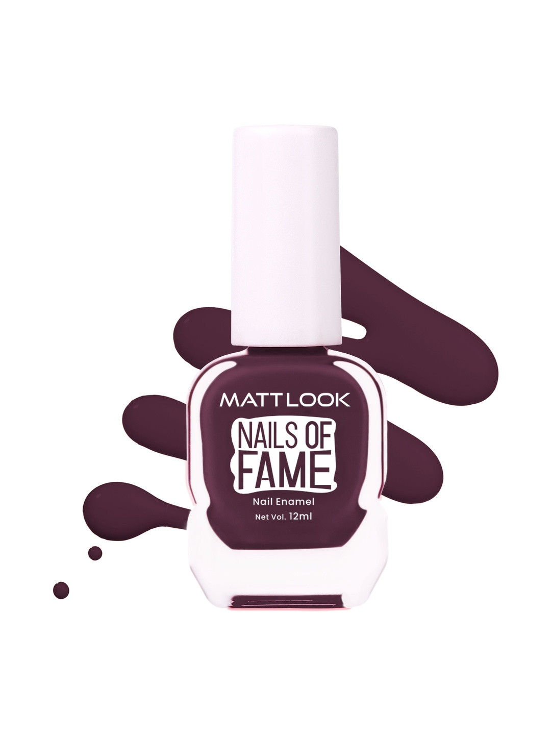 MATTLOOK Nails Of Fame Long Lasting Nail Enamel - 12 ml - Black Raspberry 58