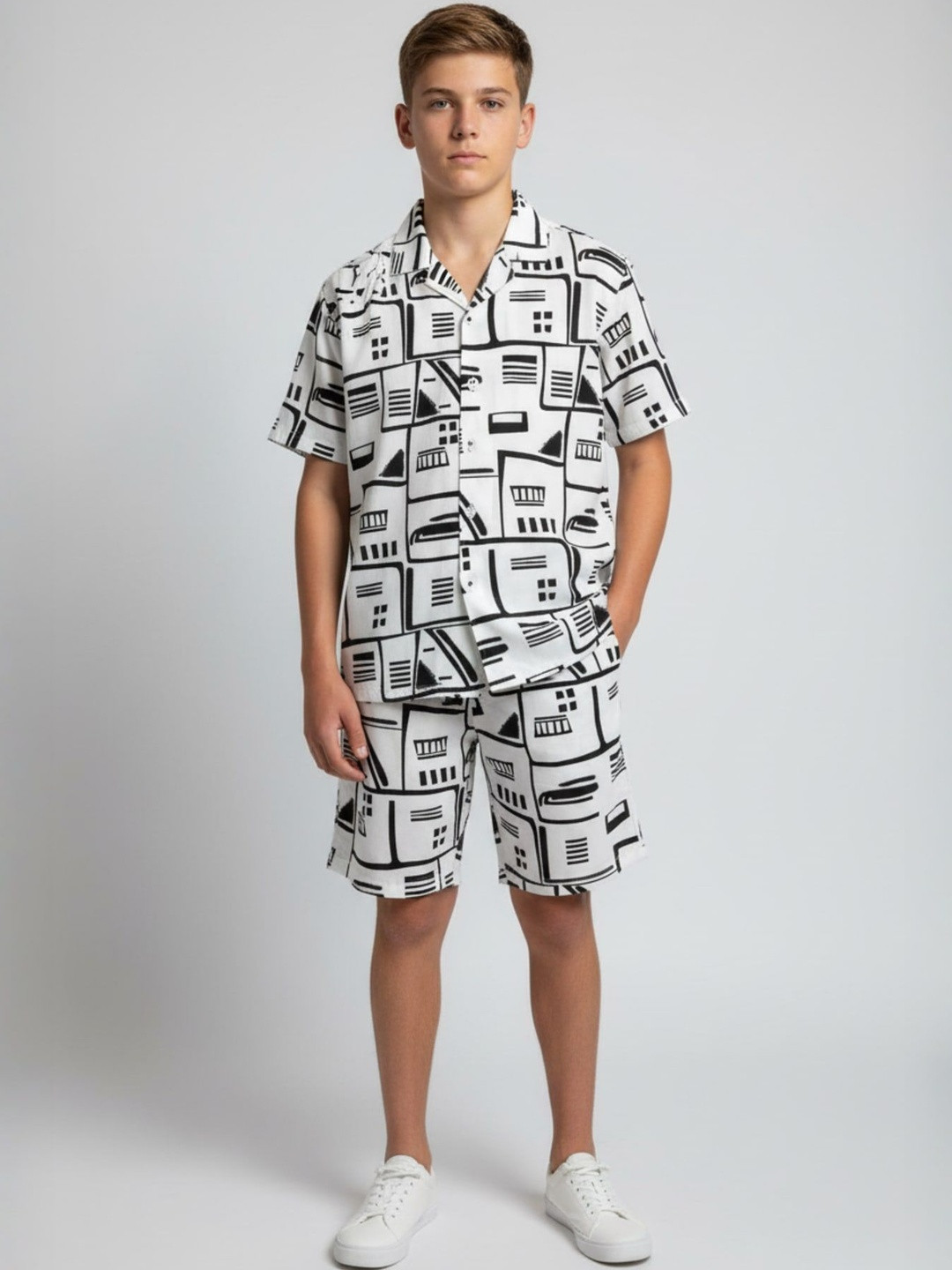 URBANBOYS CLUB Printed Shirt with Shorts