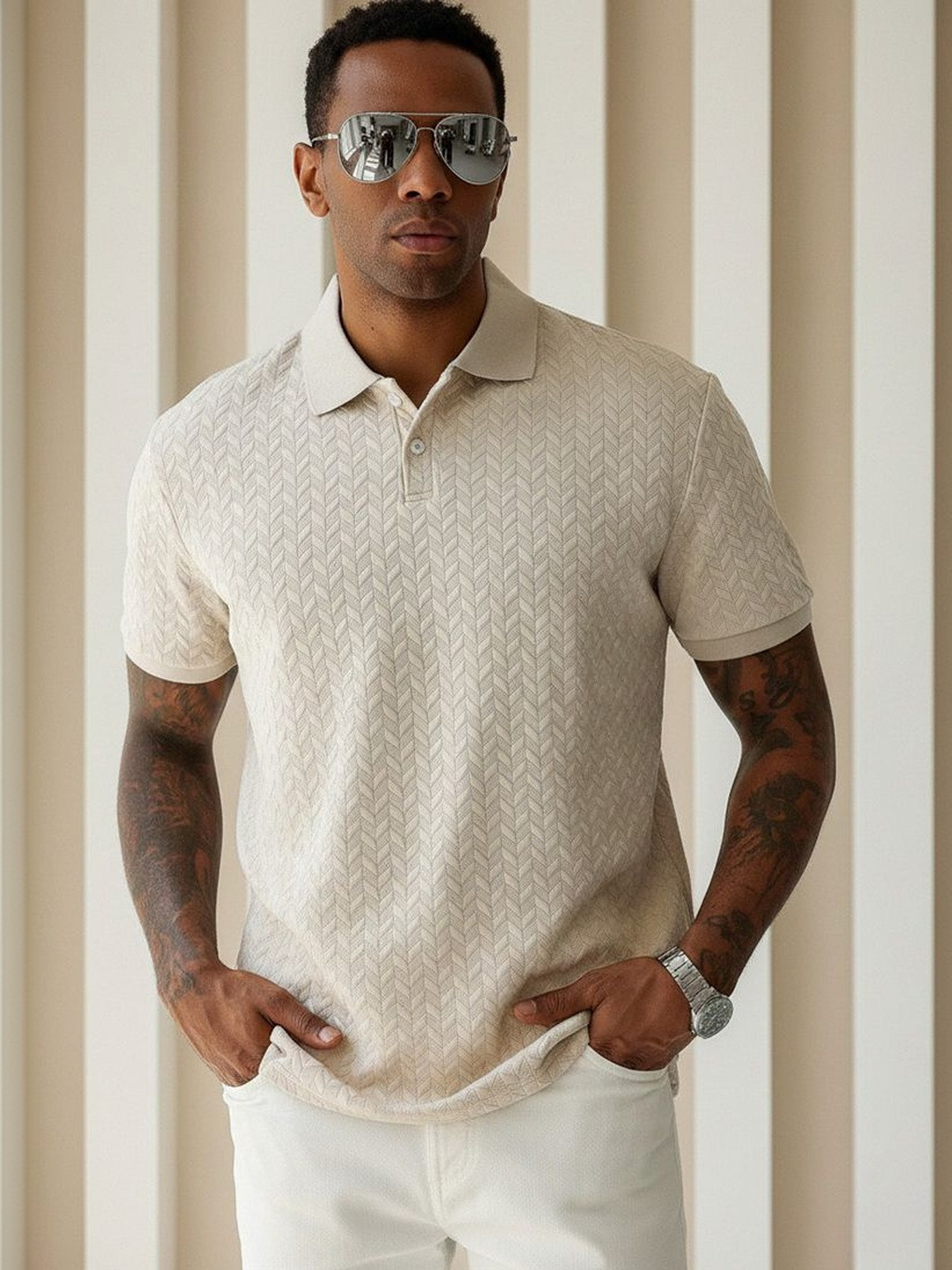 Moda Rapido Men Polo Collar T-shirt