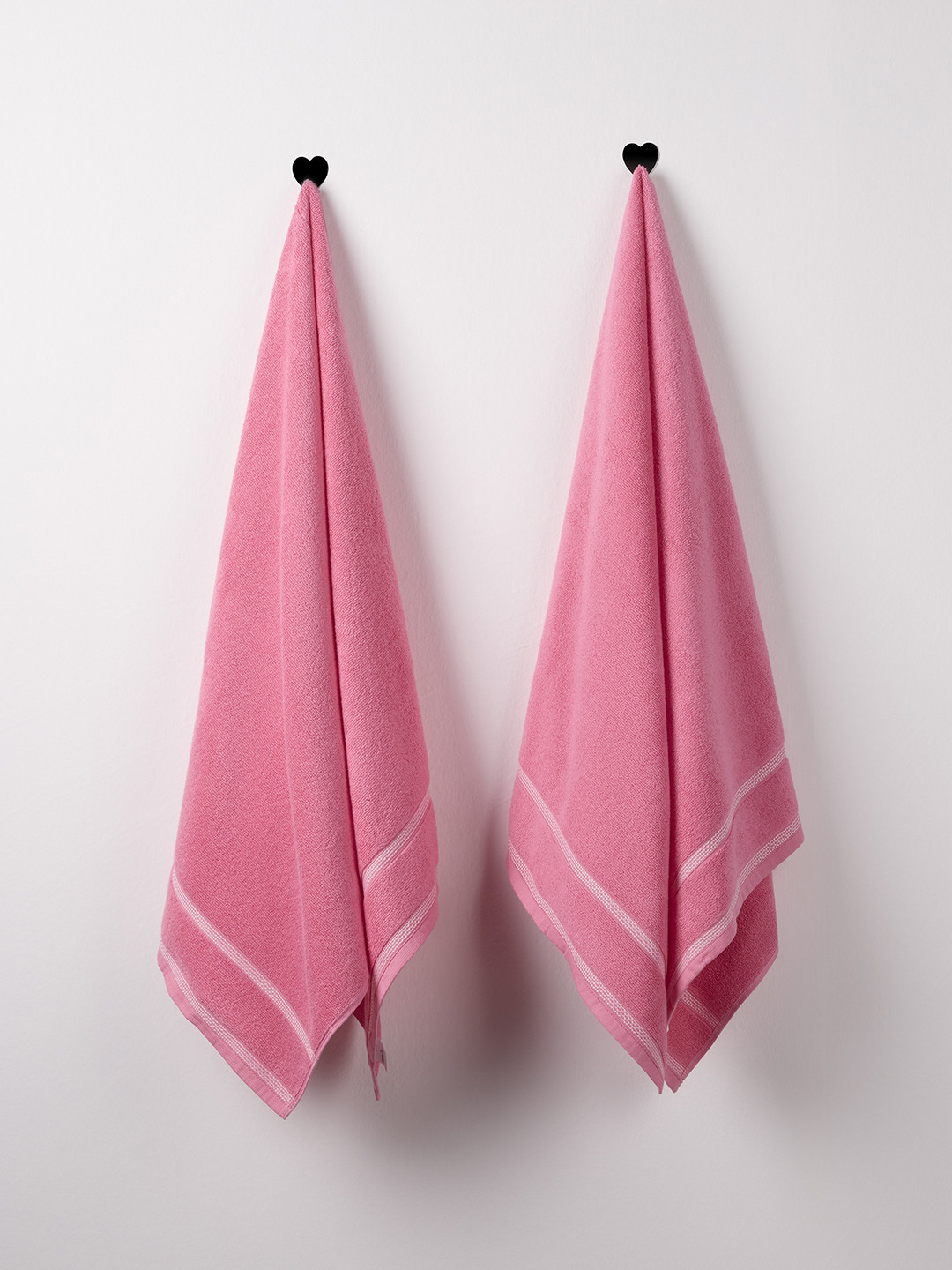 Himeya Pink 2 Pieces Cotton 350 GSM Bath Towel
