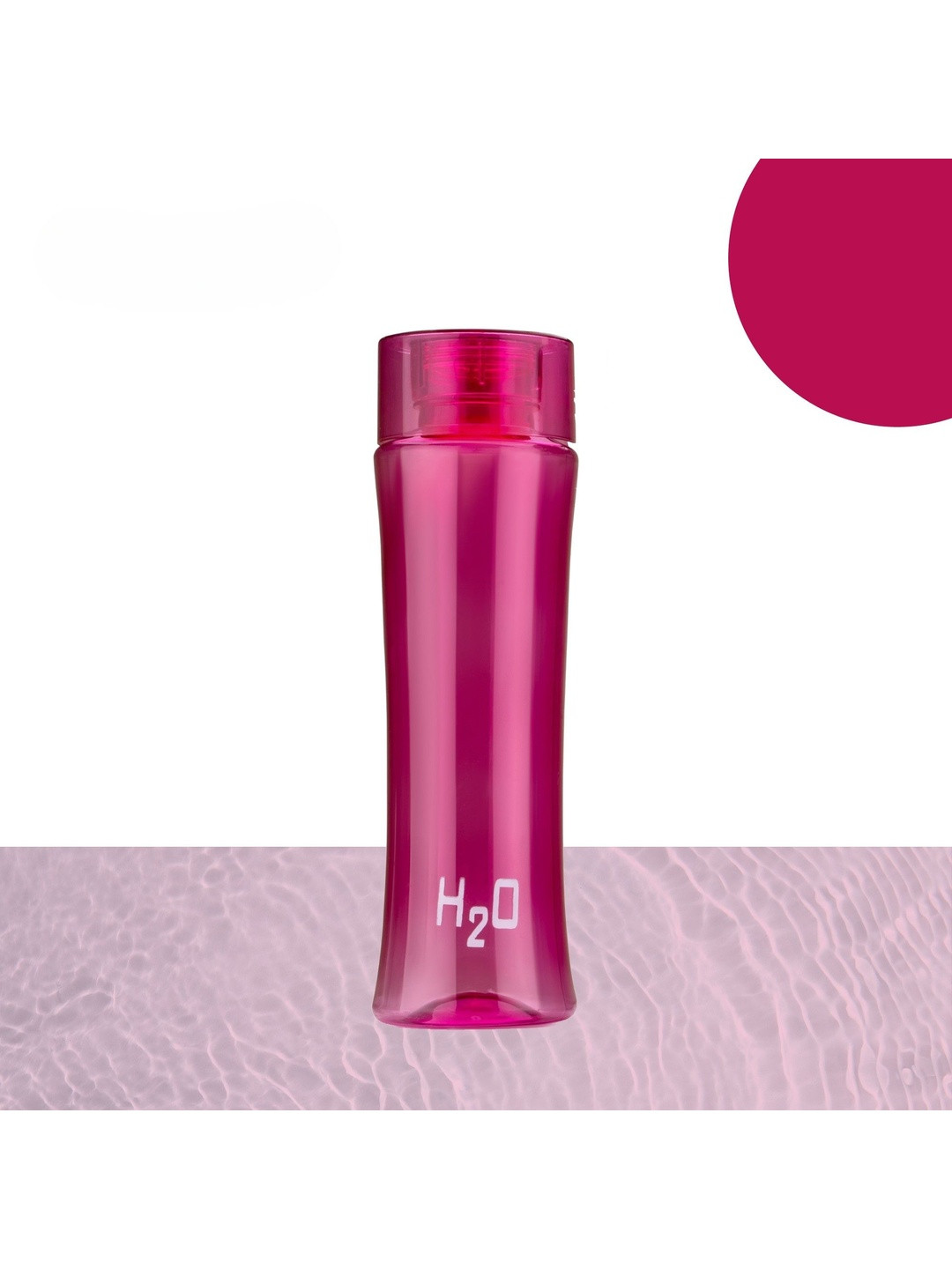 Aura Pink & White Single Plastic Other Water Bottle