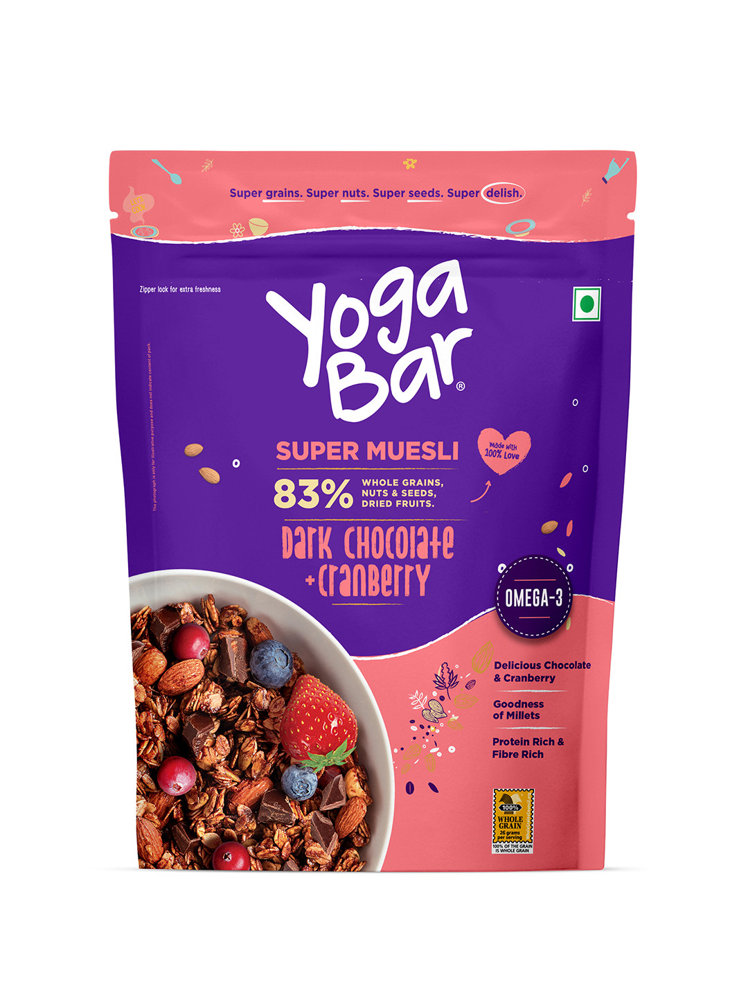 Yogabar Dark Chocolate Muesli - 400 Gms