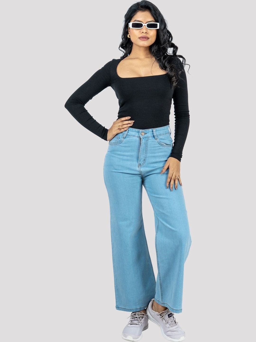 Moda Rapido Women Wide Leg High-Rise Jeans