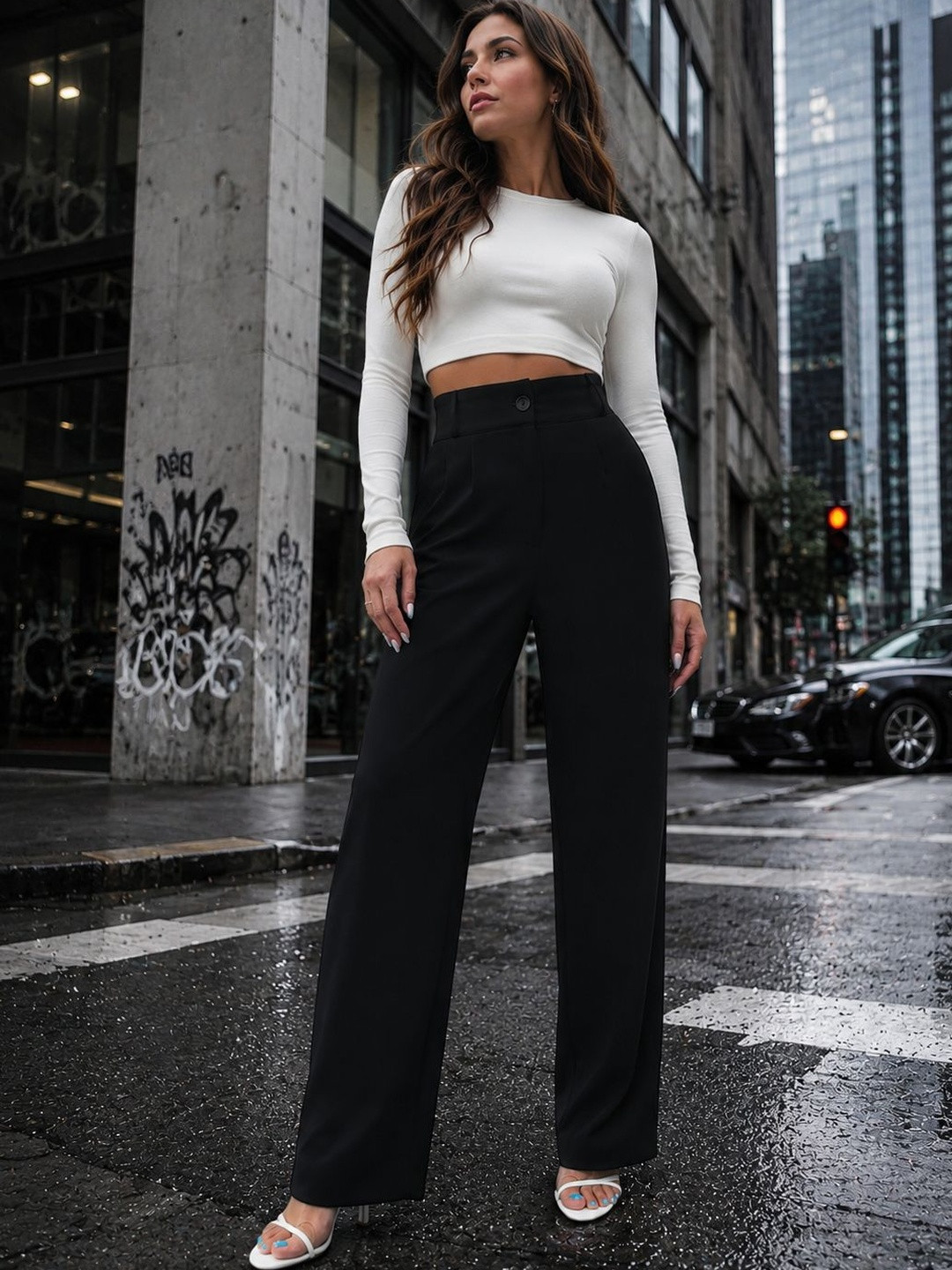 STRV Women Solid Straight Fit Pants