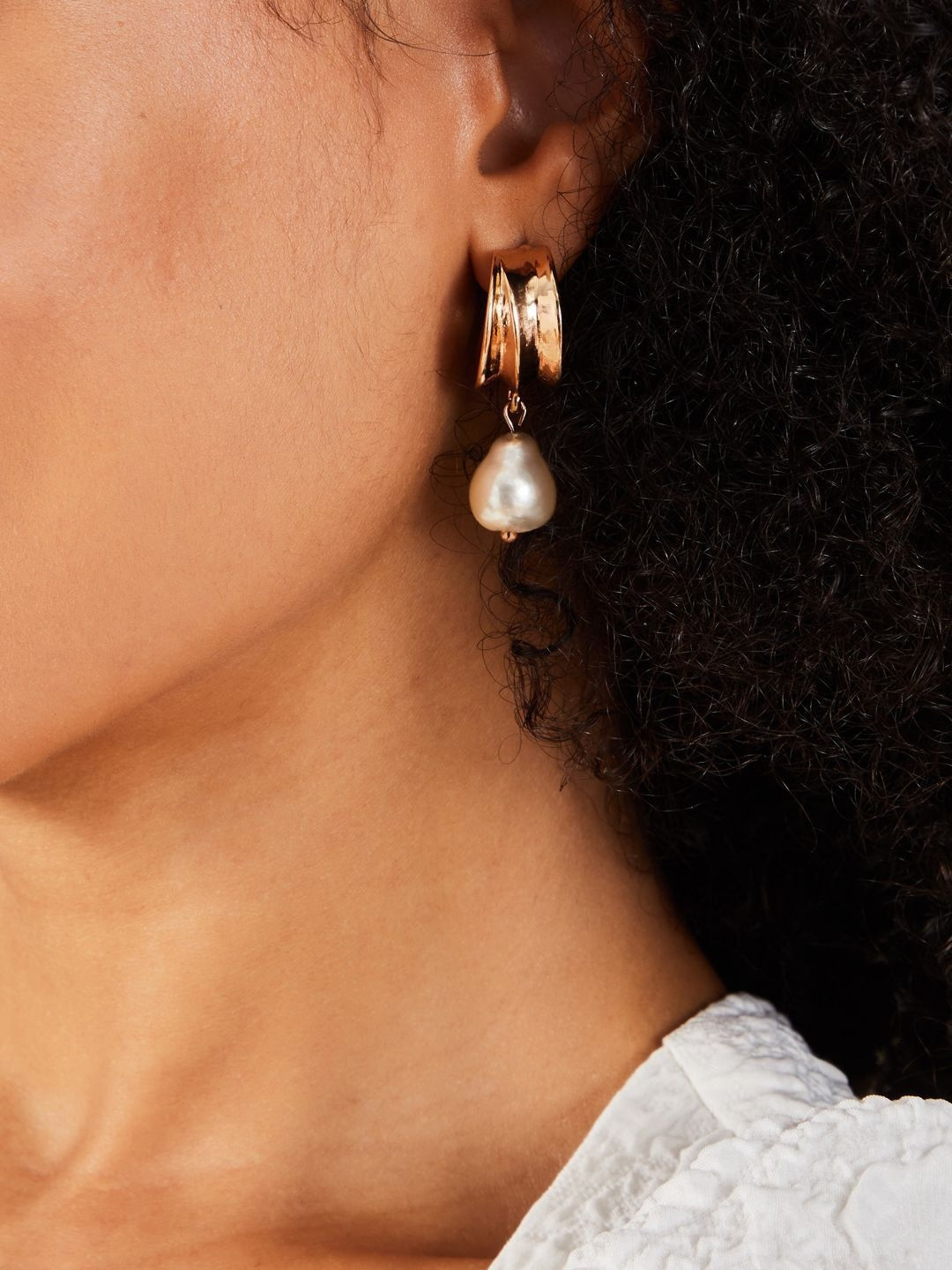 Accessorize Pearls Beaded Contemporary Chunky Drop Earrings