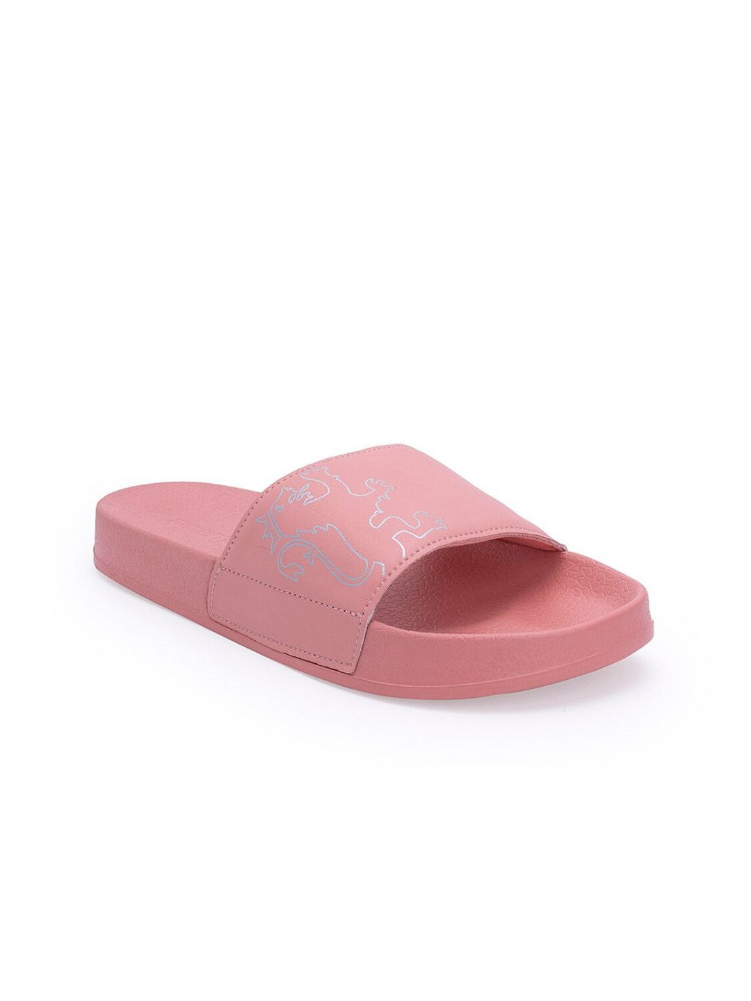Red Tape Women Pink Rubber Sliders