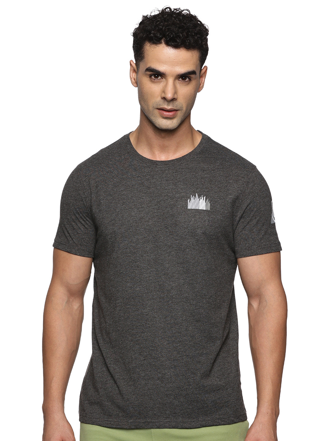 Domin8 Men Organic Cotton Recycled Polyester Melange Effect T-Shirt