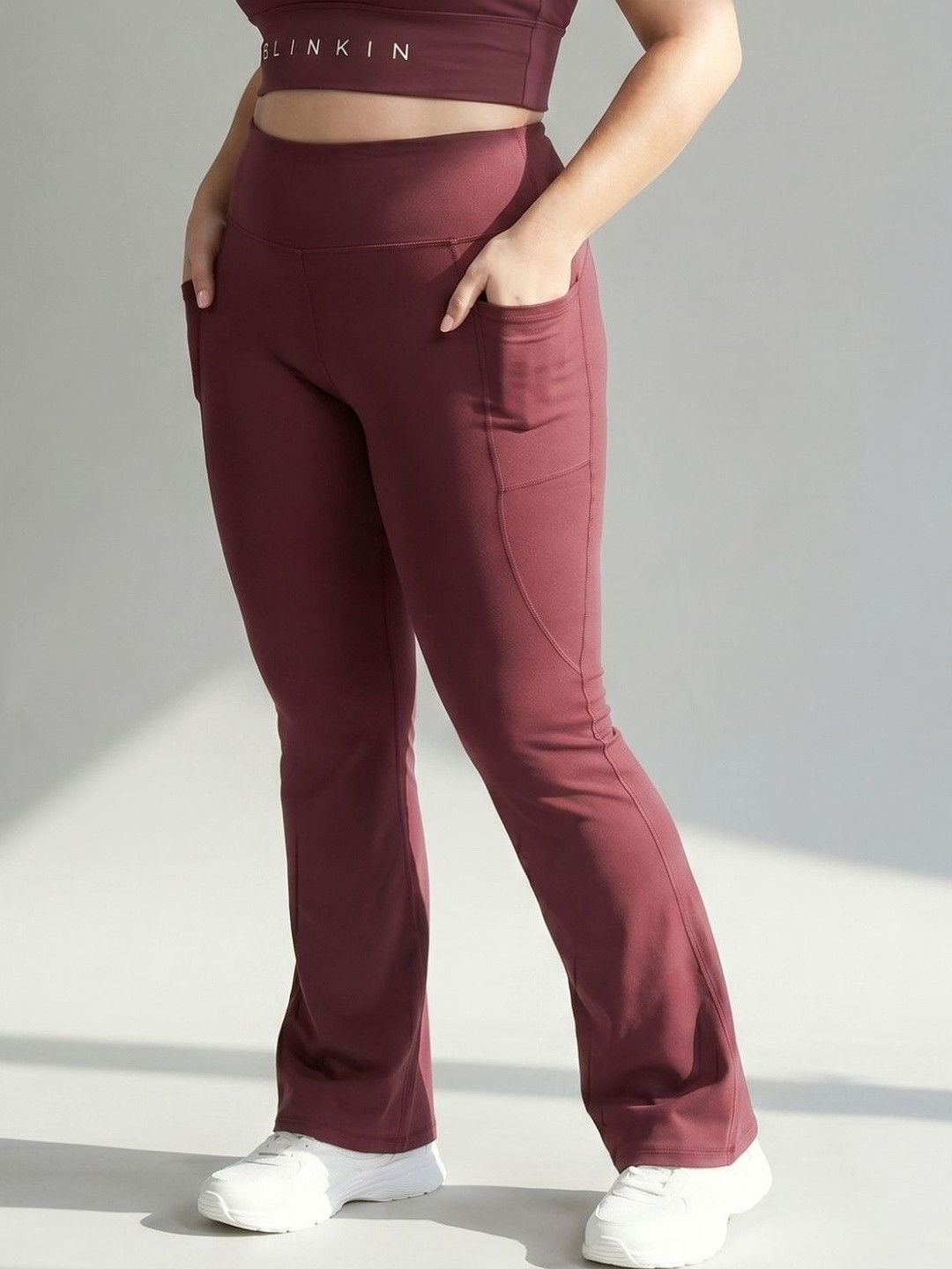 Blinkin High-Rise Training or Gym Ankle Length Tights