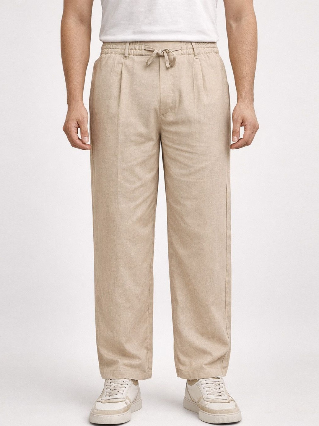 The Roadster Lifestyle Co Men Cotton Relaxed Fit Trouser