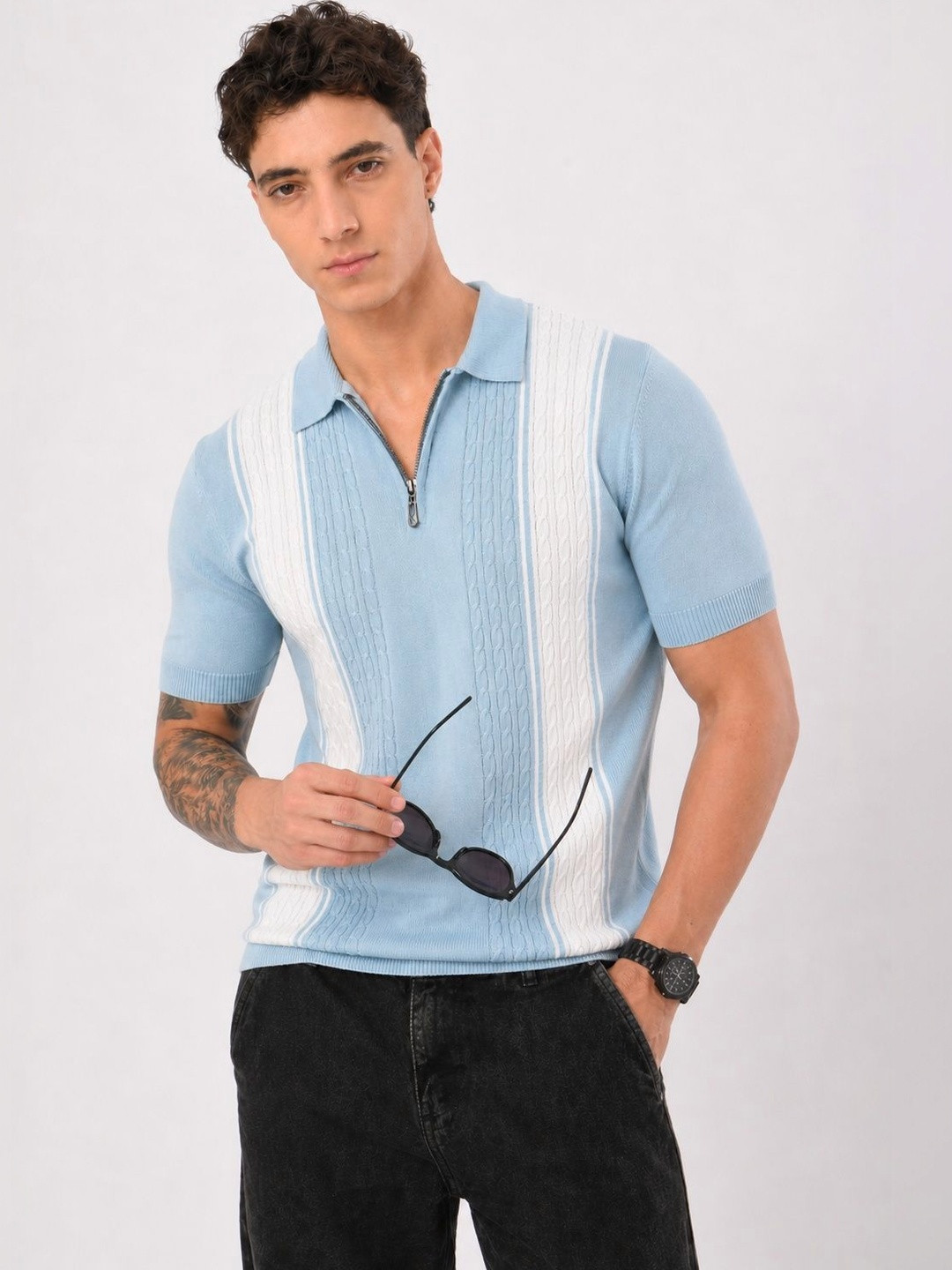TRICOTE Men Polo Collar T-shirt