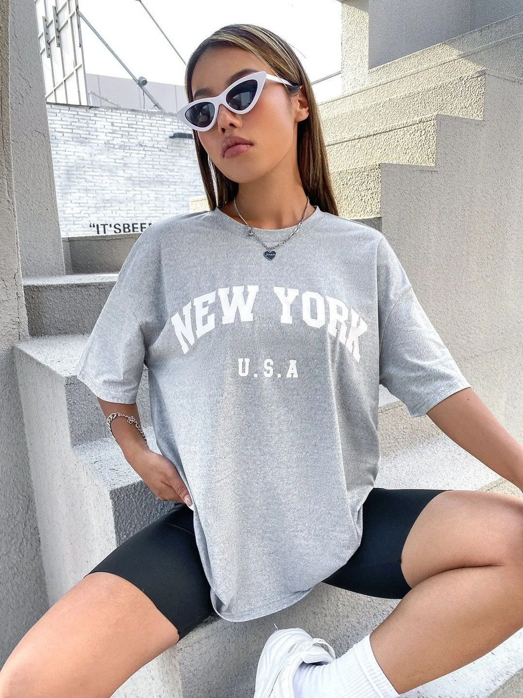 Mark tp Women Typography Printed T-shirt