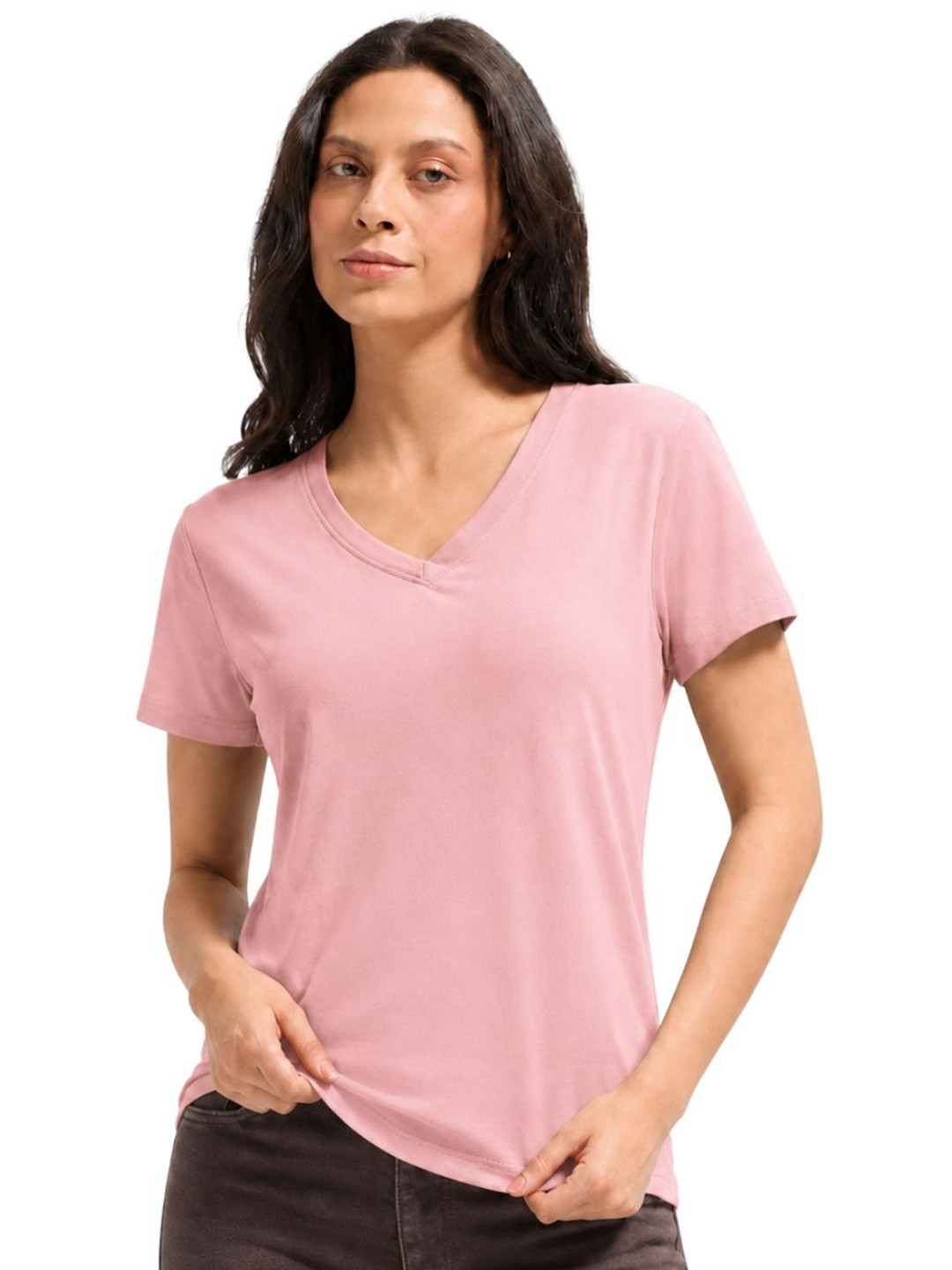 Wellbi Women V-Neck Bamboo T-shirt