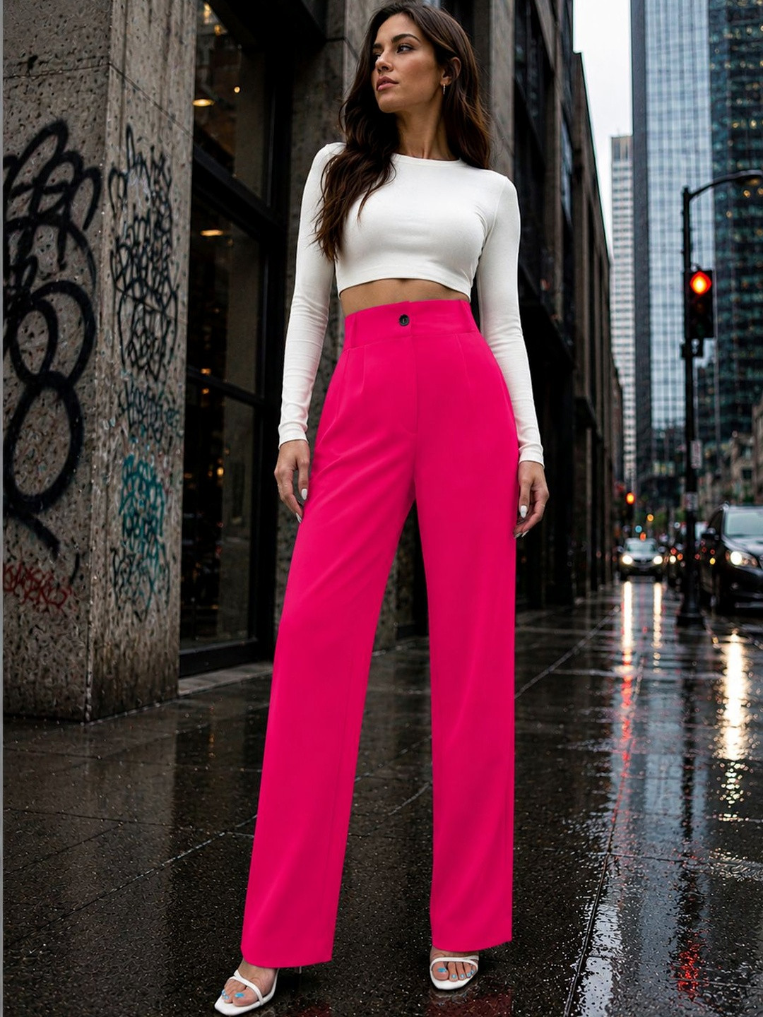 STRV Women Solid Straight Fit Pants