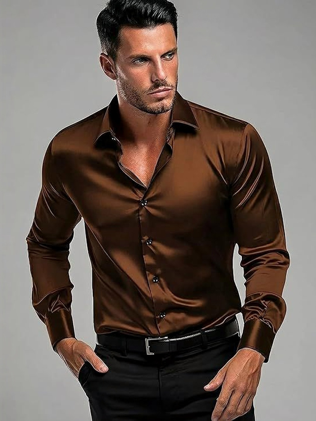 FUNKY RICH Men Comfort Party Shirt