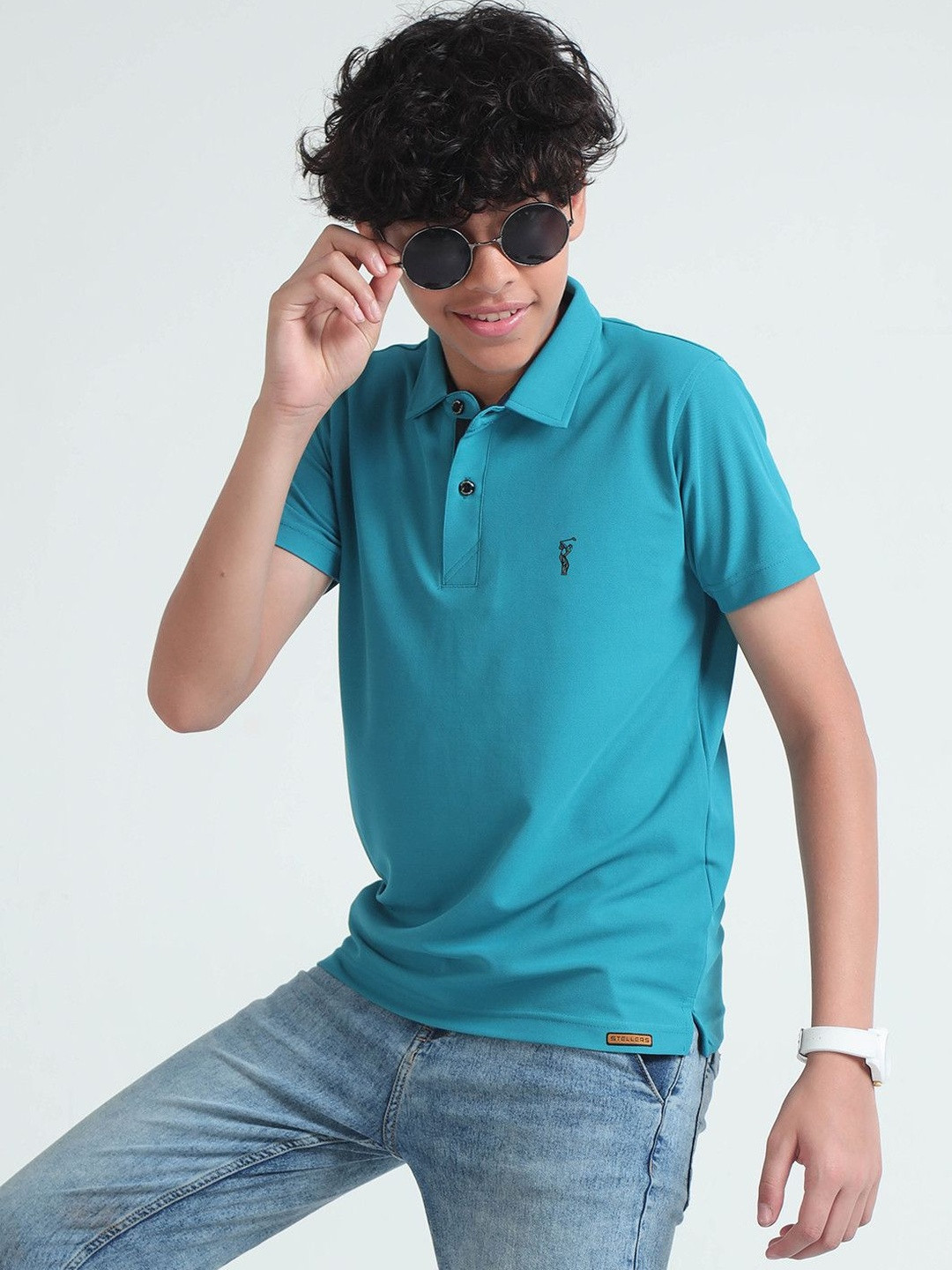 STELLERS Boys Regular Fit Short Sleeves Polo Collar T-shirt