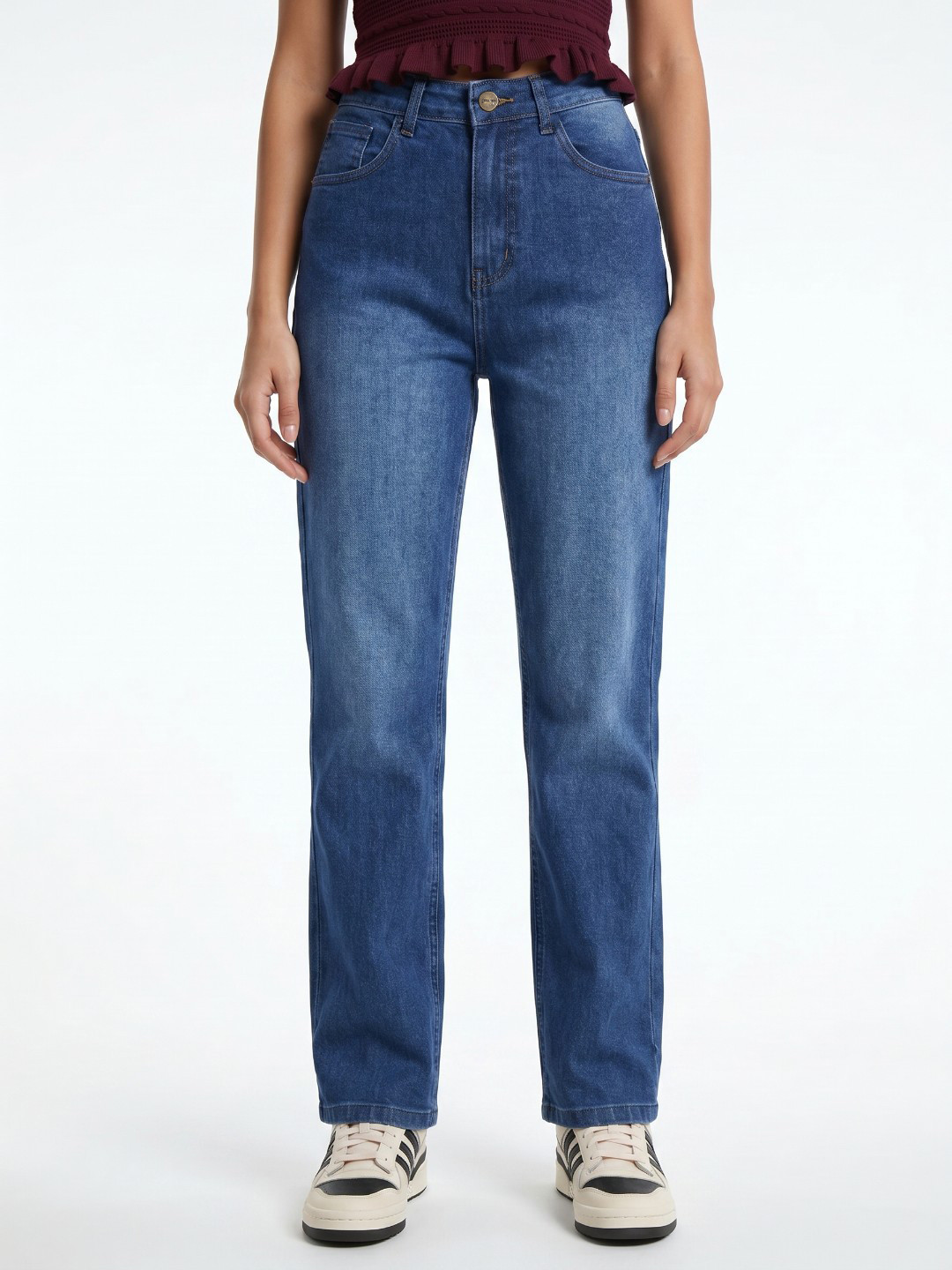 glitchez Women Regular Fit Light Fade Stretchable Jeans