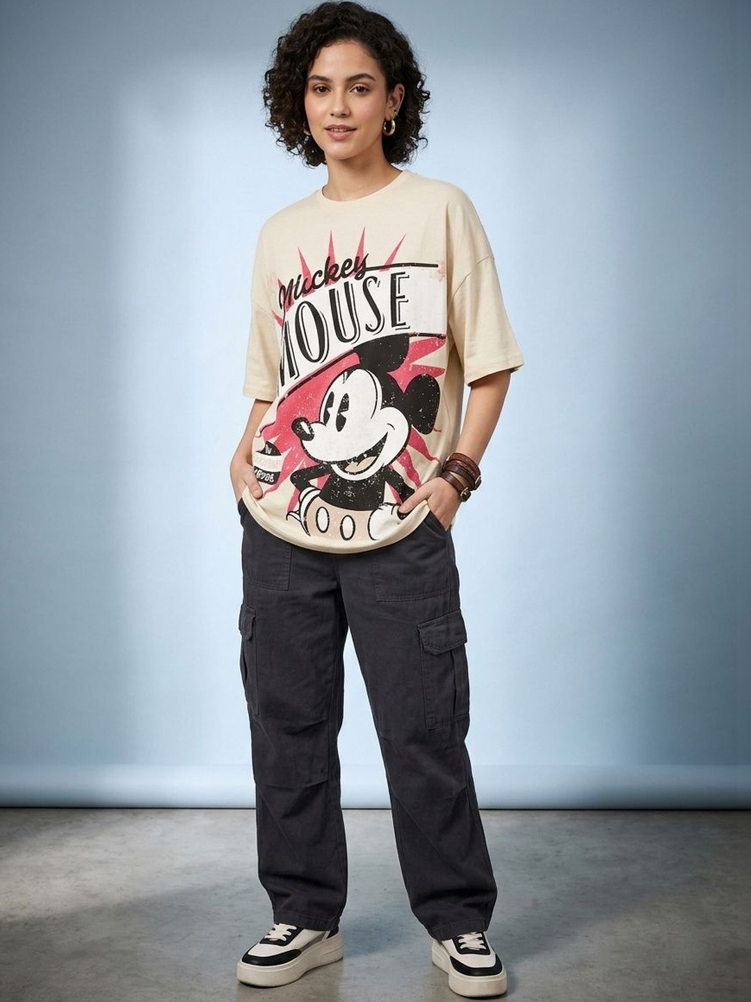 Kook N Keech Women Mickey Mouse Printed T-shirt