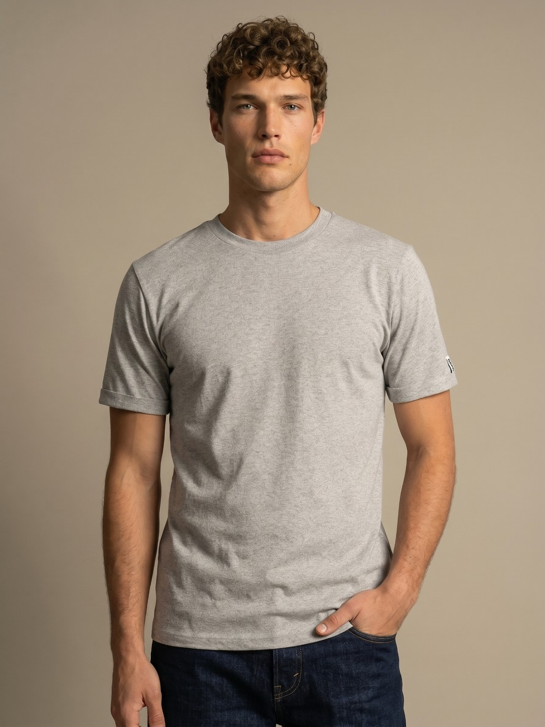 glitchez Solid Round Neck T-shirt