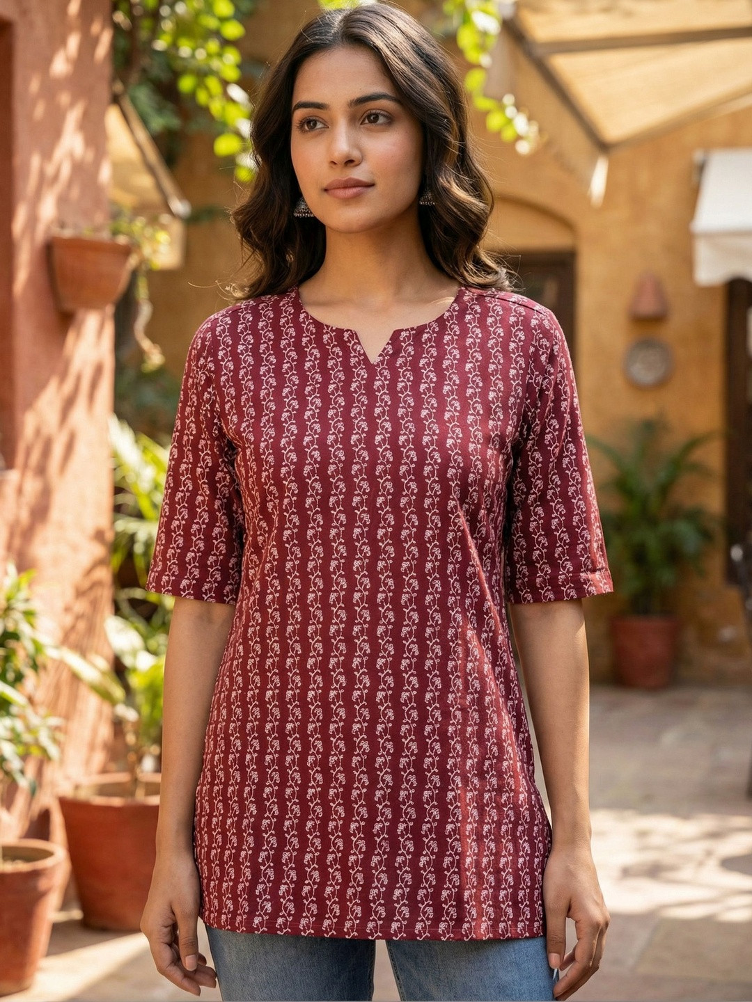 JANKHI Ethnic Motifs Printed Kurti