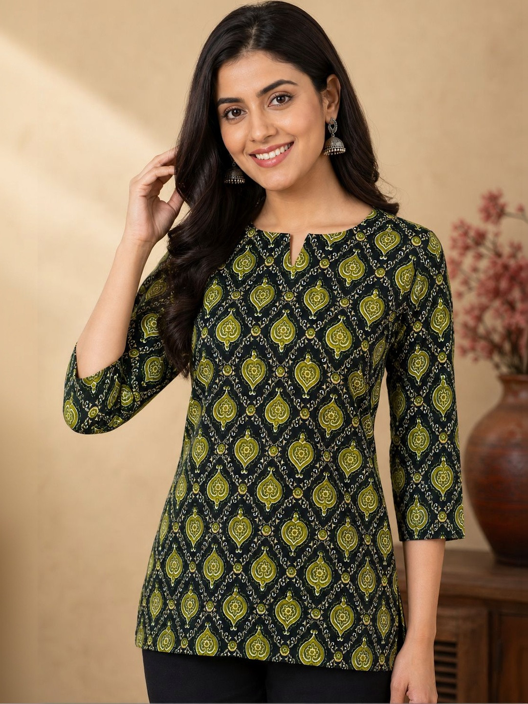JANKHI Ethnic Motifs Printed Kurti
