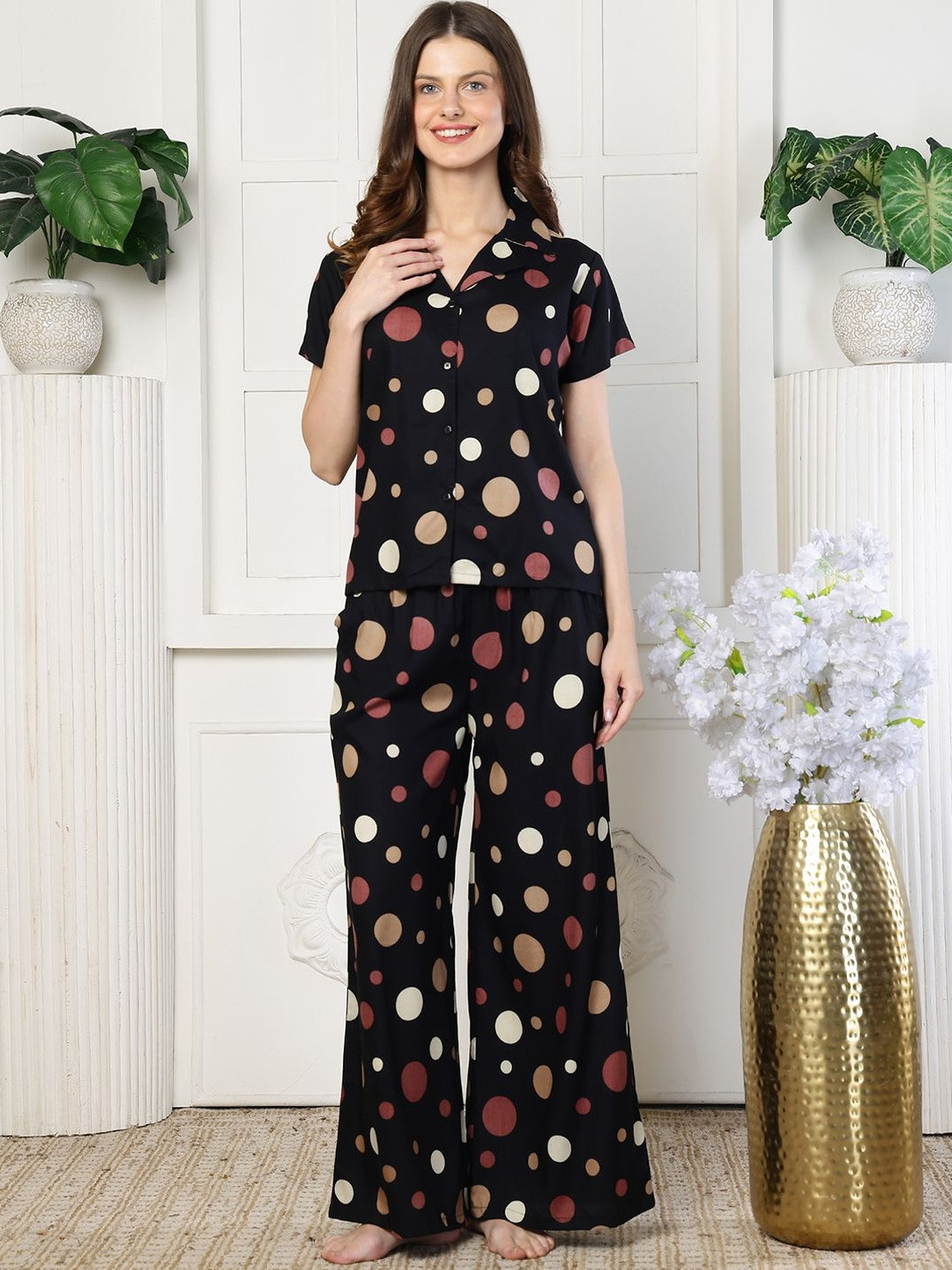 Boston Club Women Printed Night suit