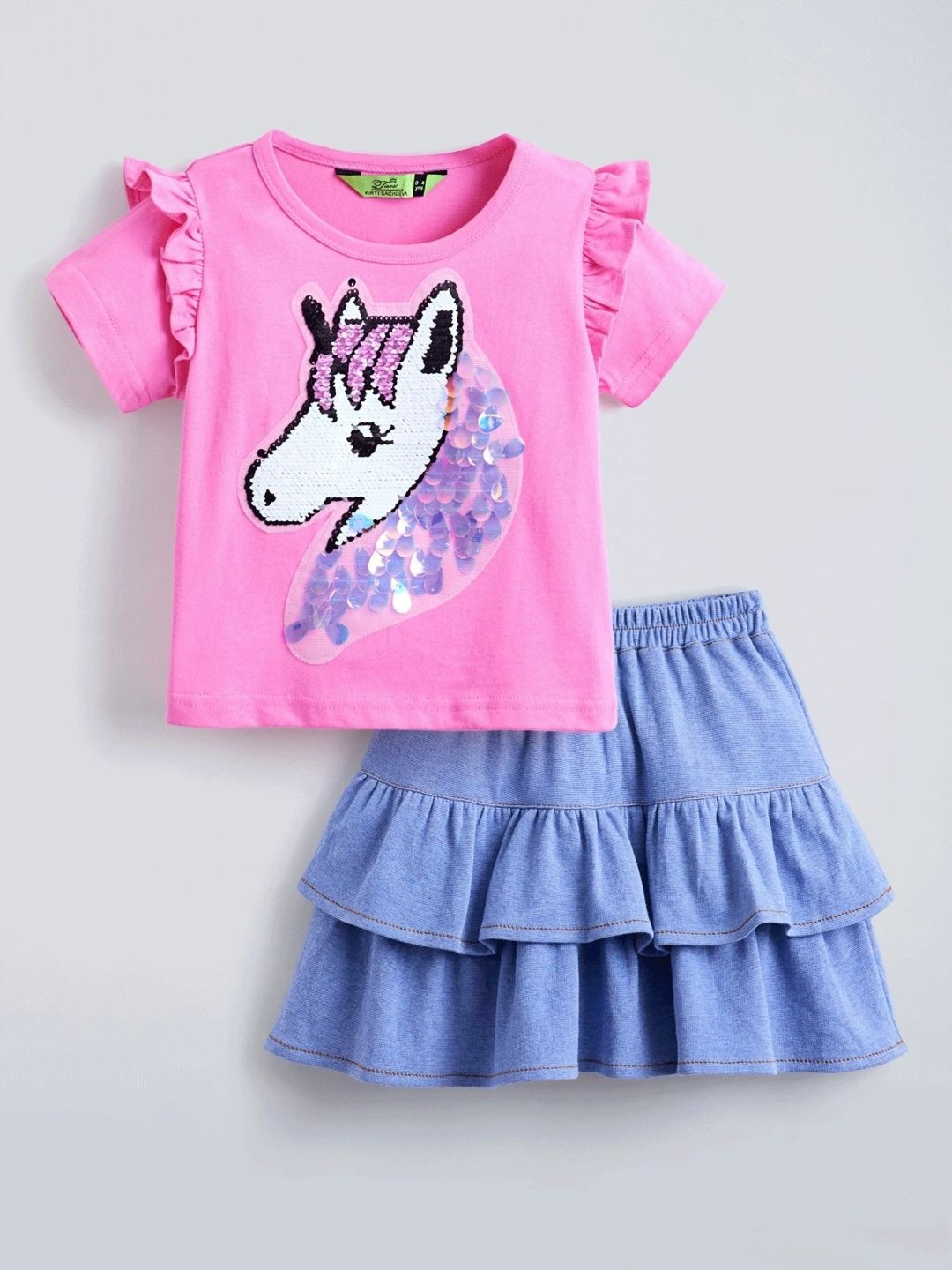 Hopscotch Unicorn Reversible Sequin Skirt Set