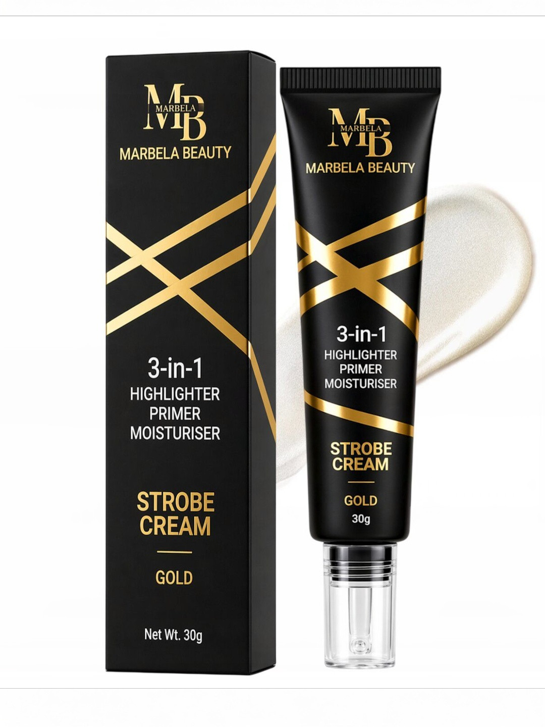 Marbela Strobe Cream For Face - 30 g - Gold