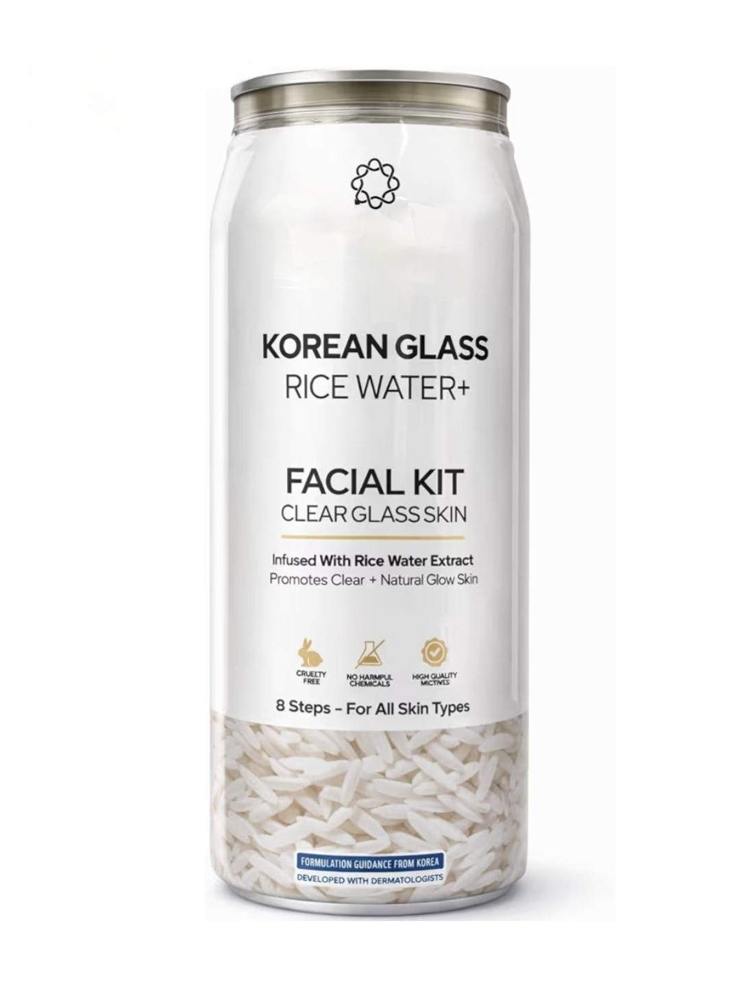 gleam soul Korean Rice Water 8 Step Facial Kit - 100 g