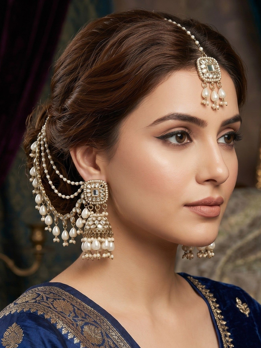 MEIRA JEWELLERY Geometric Jhumkas Earrings