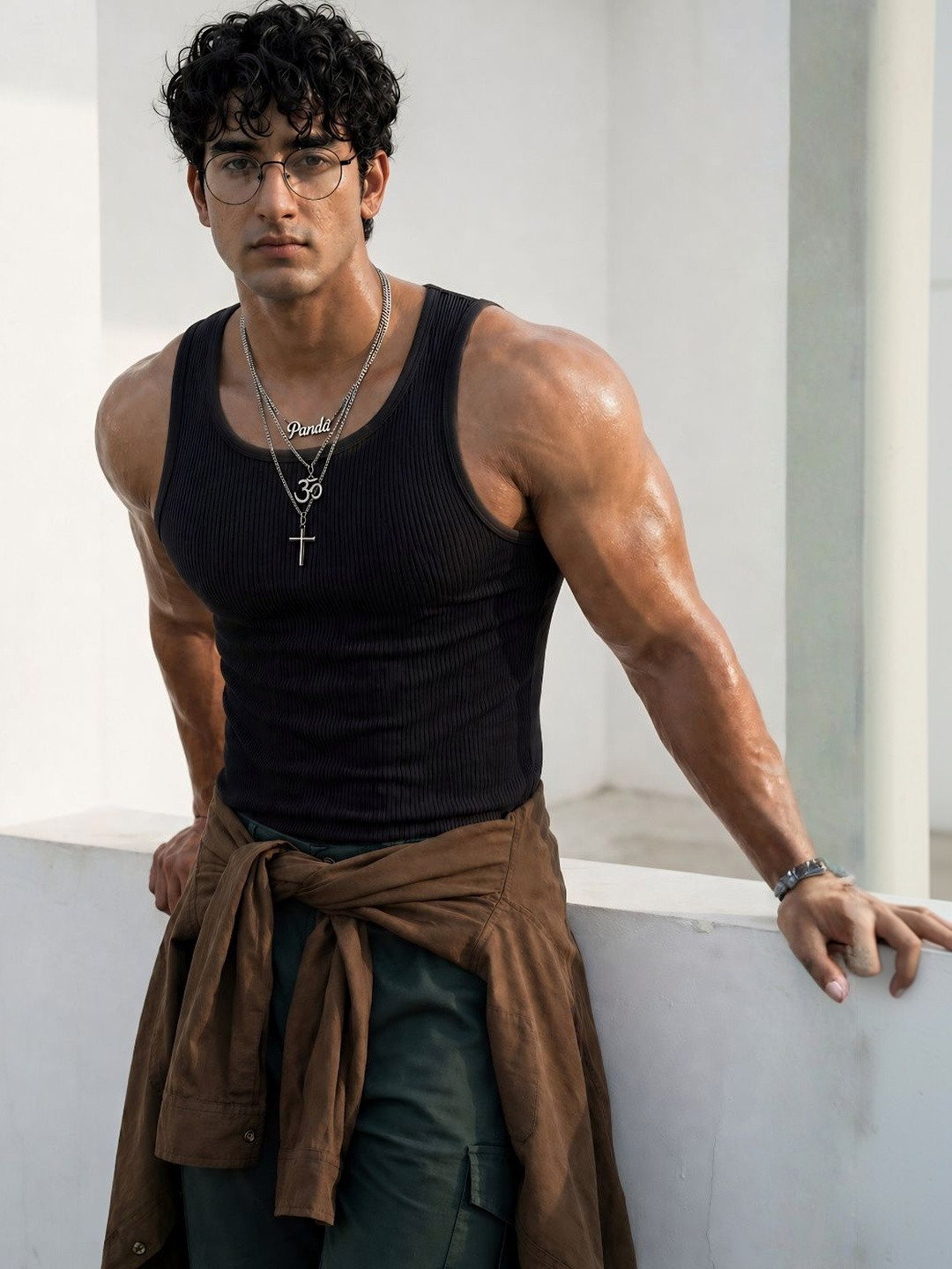ROCKWELL Self Design Cotton Innerwear Vests
