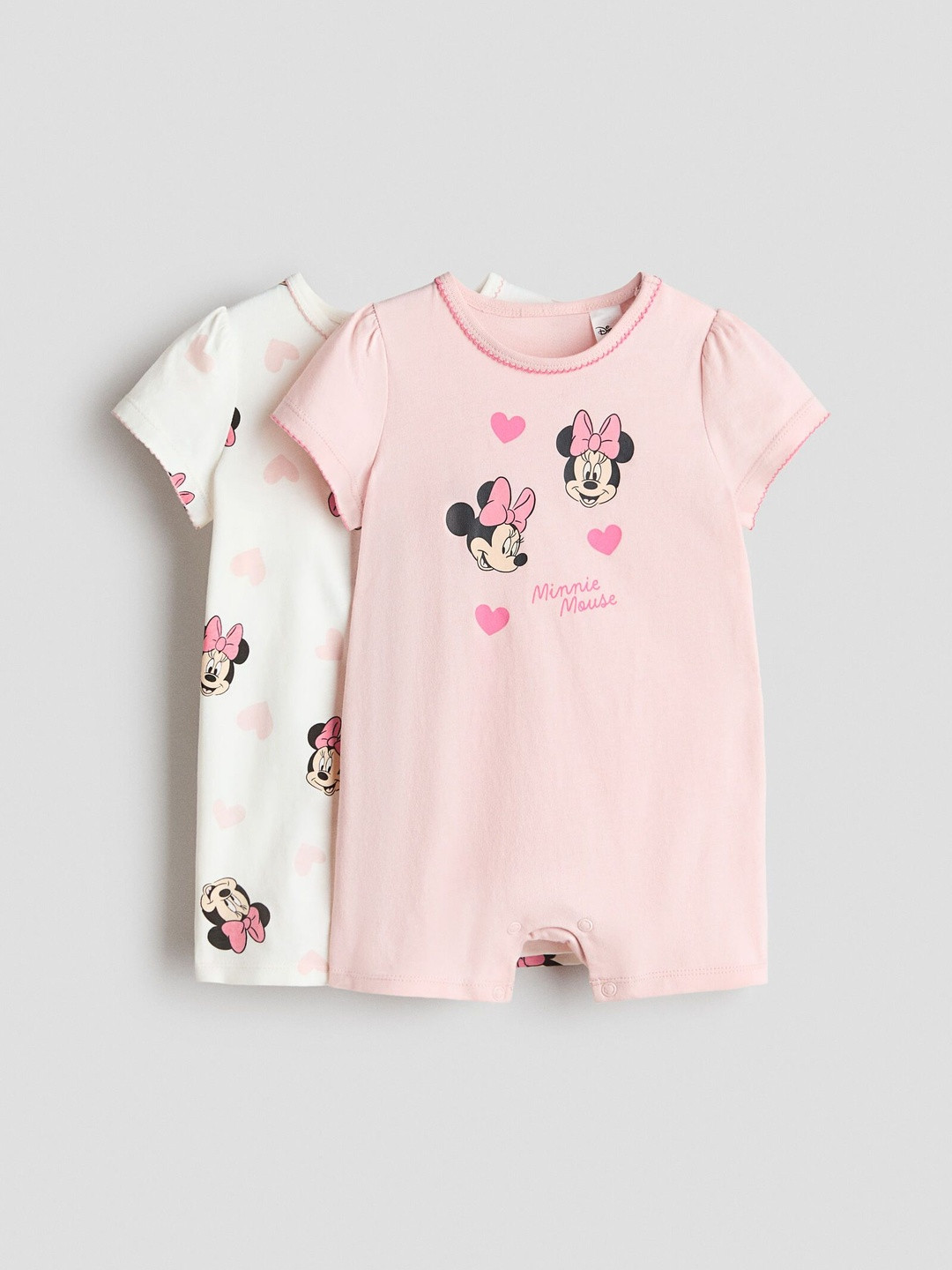 H&M 2-Pack Printed Short Rompers