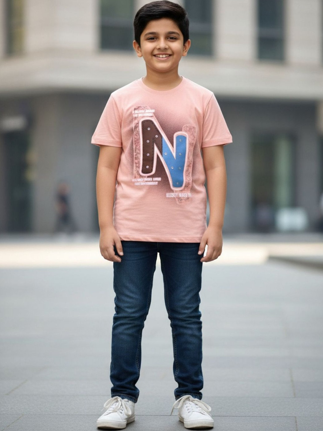 V-Mart Boys Printed T-shirt