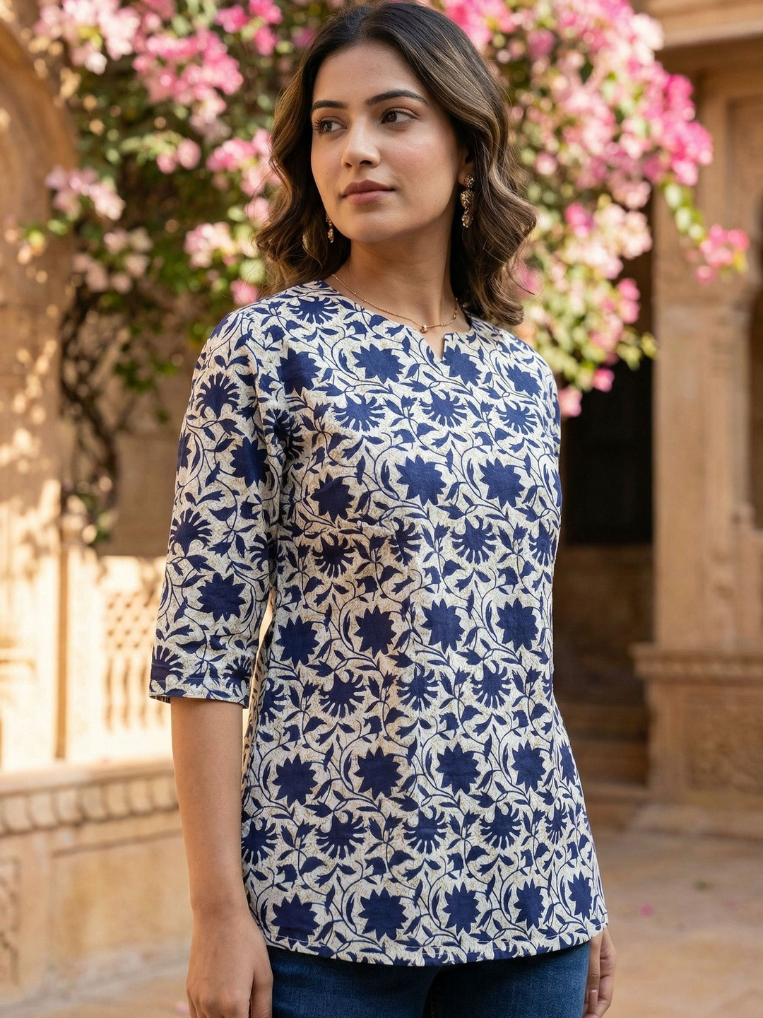 JANKHANA Pack Of 2 Floral Printed Kurtis