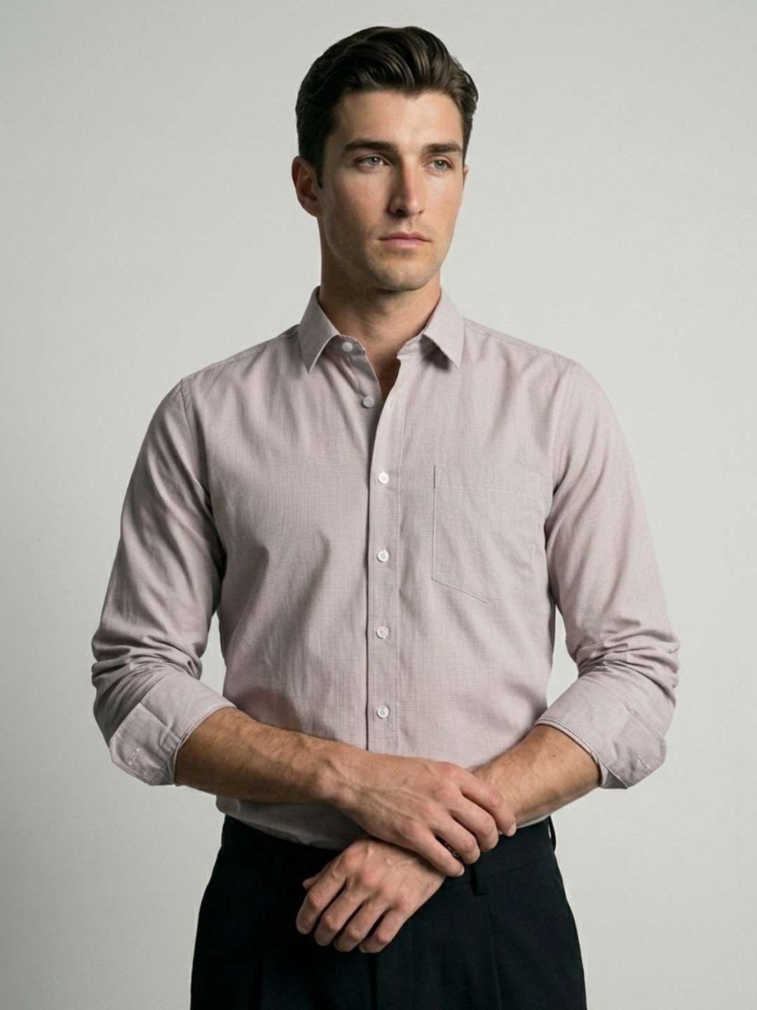 OvrWrk Textured Regular Fit Casual Shirt