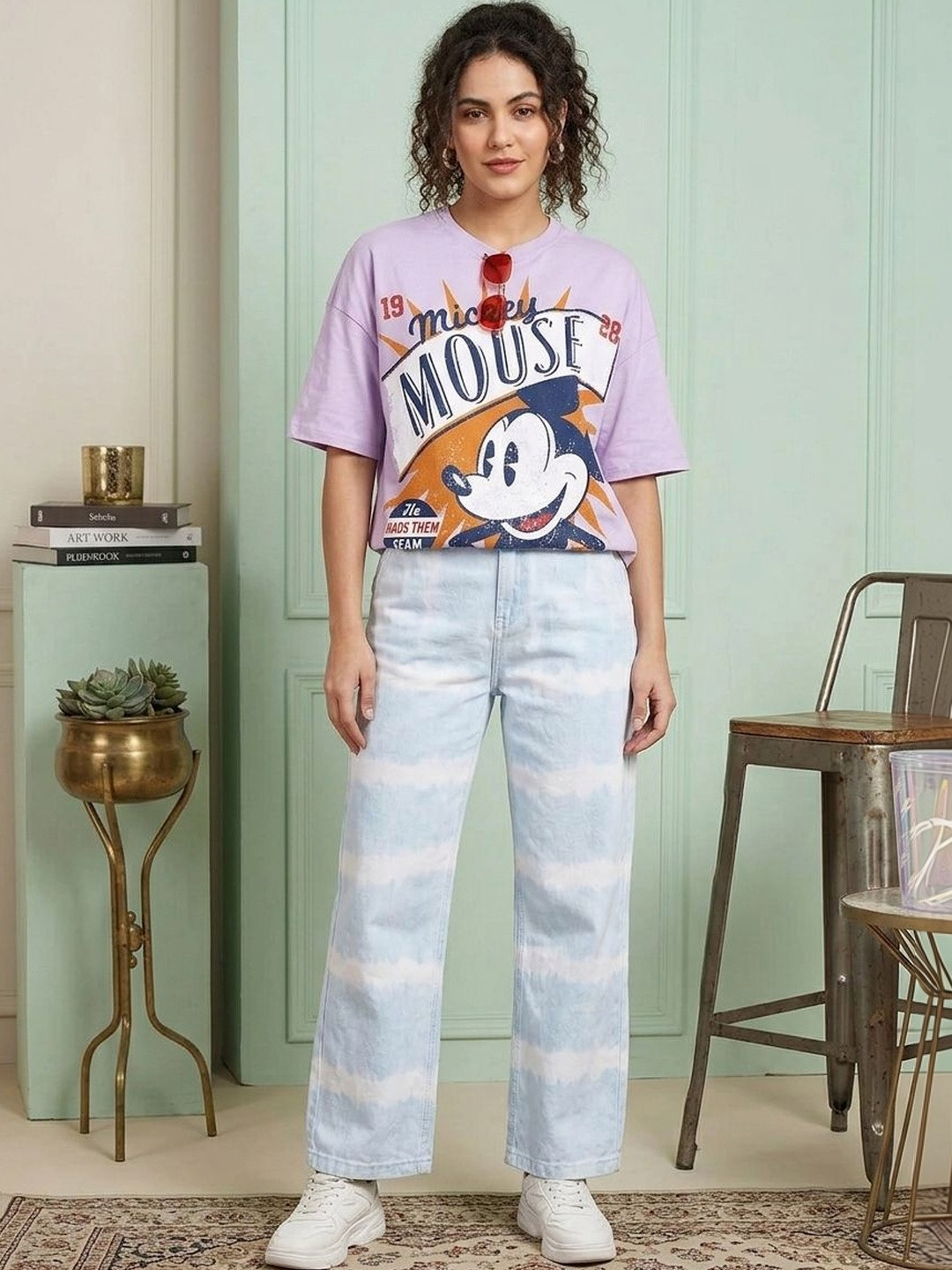 Kook N Keech Women Mickey Mouse Printed T-shirt