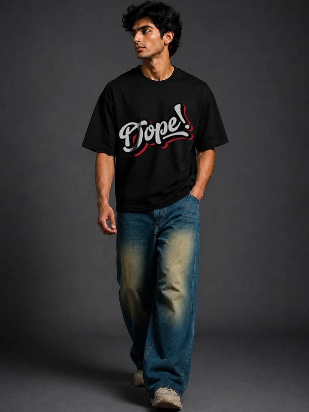 BEOVER Men Typography Printed T-shirt
