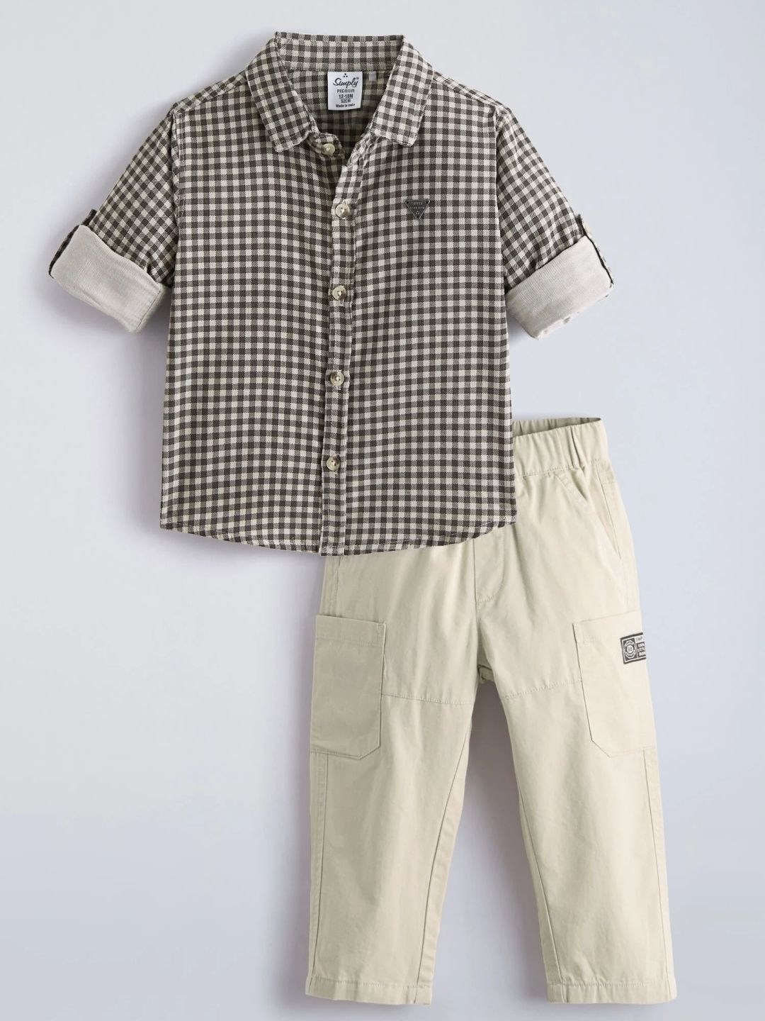 Hopscotch Boys Checked Shirt with Trousers