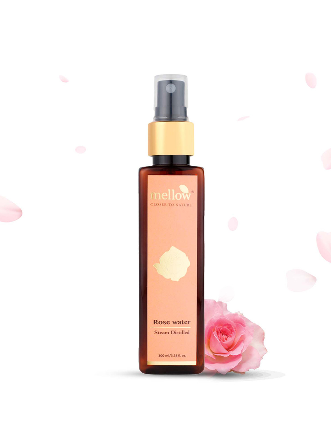MELLOW Steam Distilled Rose Water Spray - 100ml
