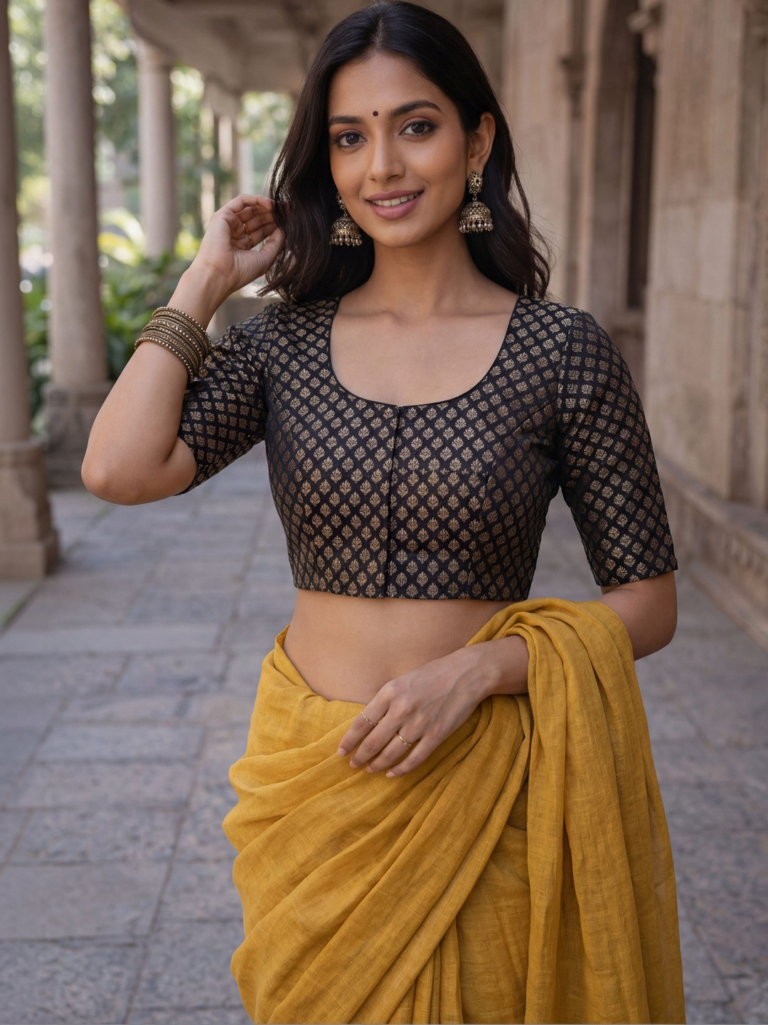 kasee Silk Woven Design Zari Saree Blouse