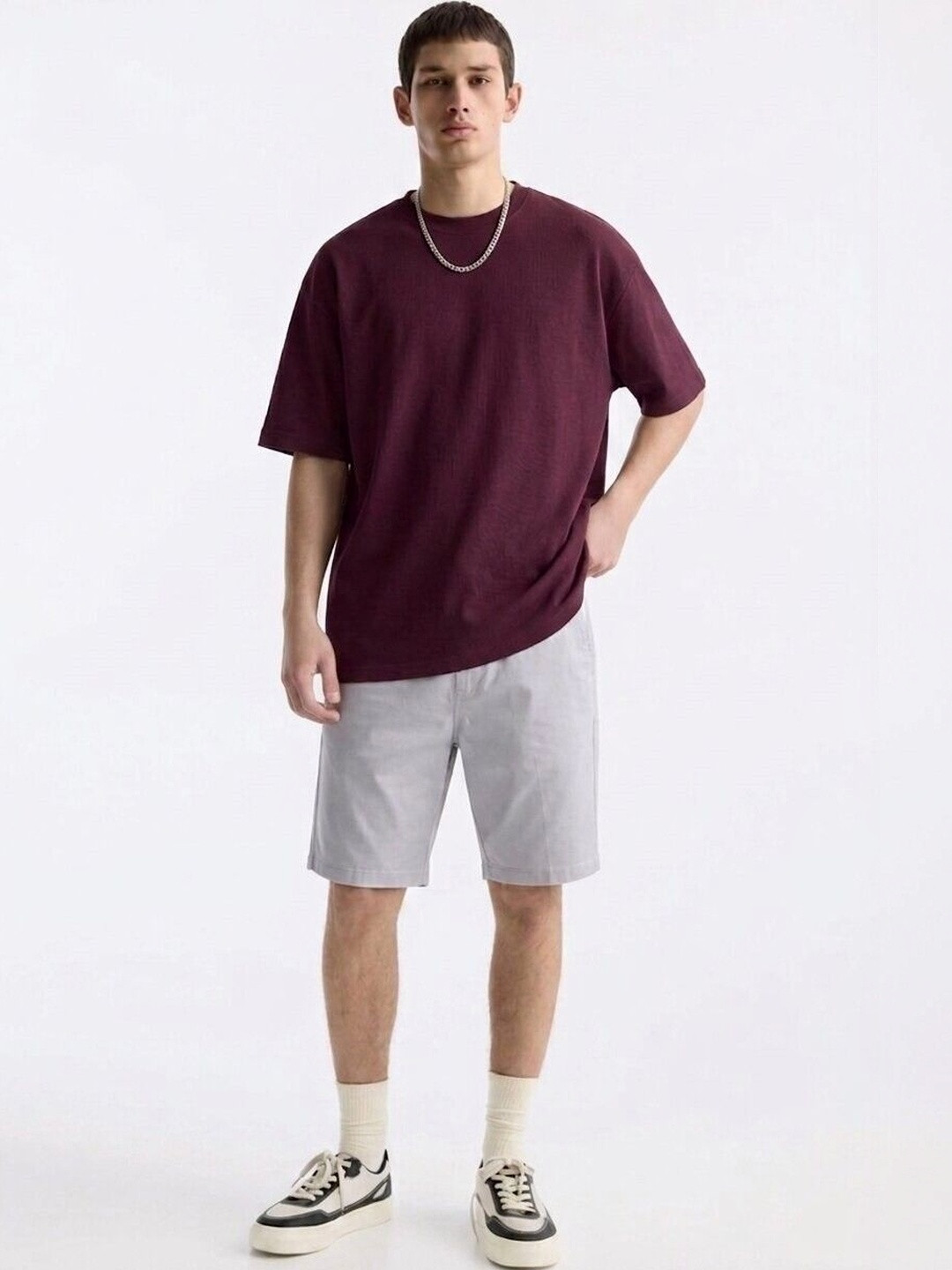 Colorchakra Men Relaxed Fit Maroon T-shirt