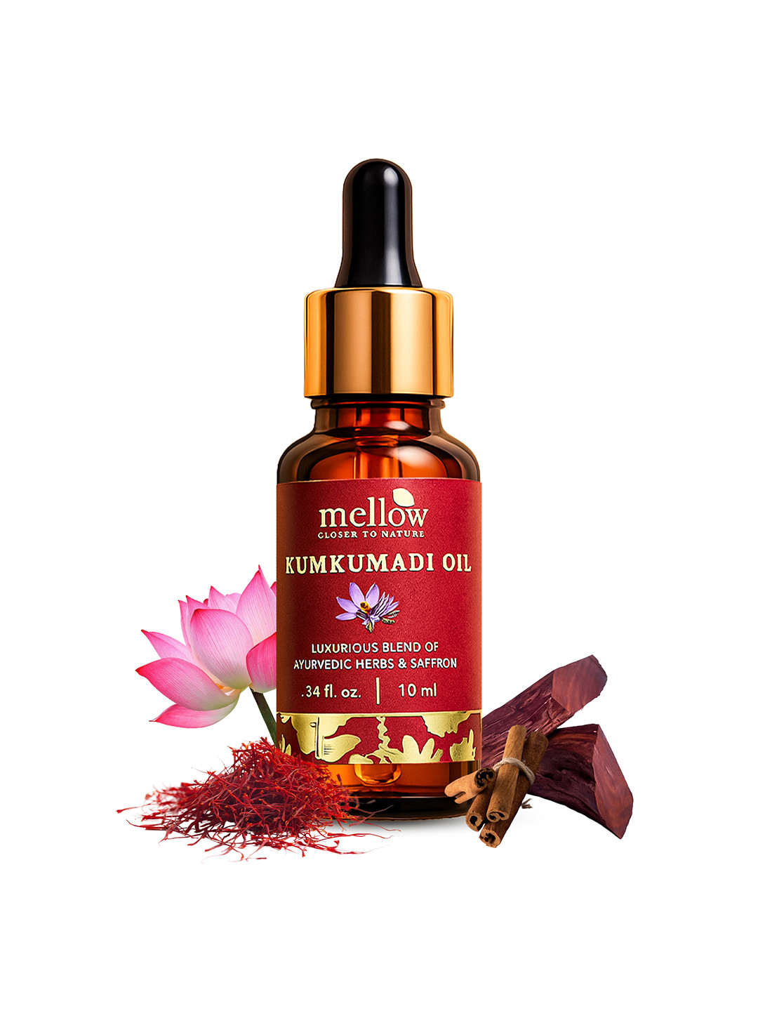 MELLOW Kumkumadi Face Oil for Glowing Skin & Deep Nourishment - 10 ml