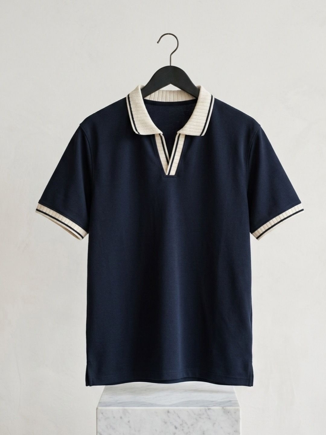 HERE&NOW Men Polo Collar T-shirt
