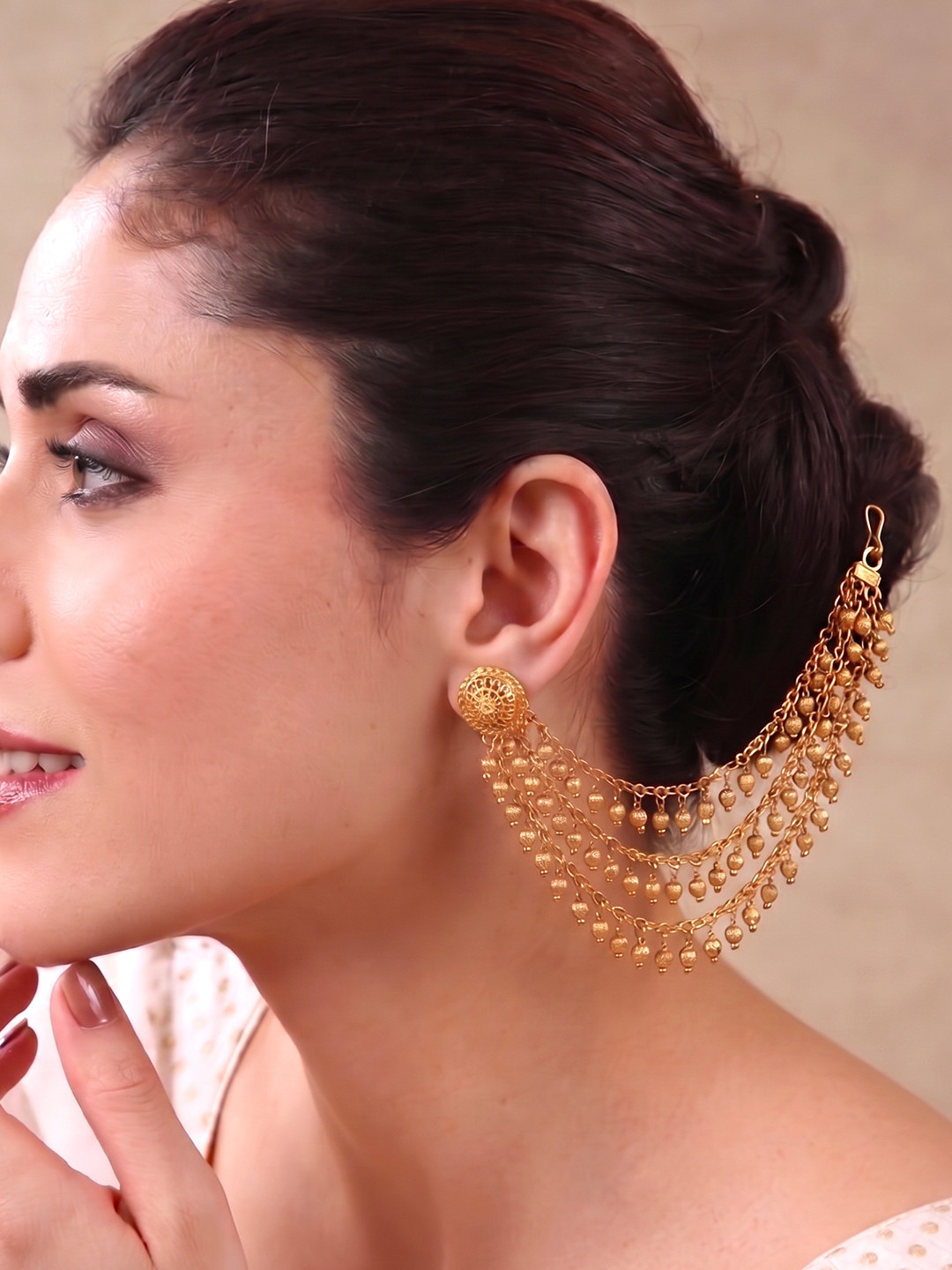 Peora Gold-Plated Layered Ear Chain