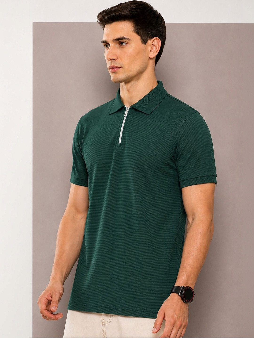 UTCV Men Polo Collar T-shirt