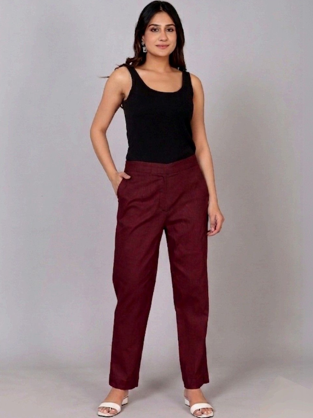 RIVNIX Women Smart High-Rise Trousers