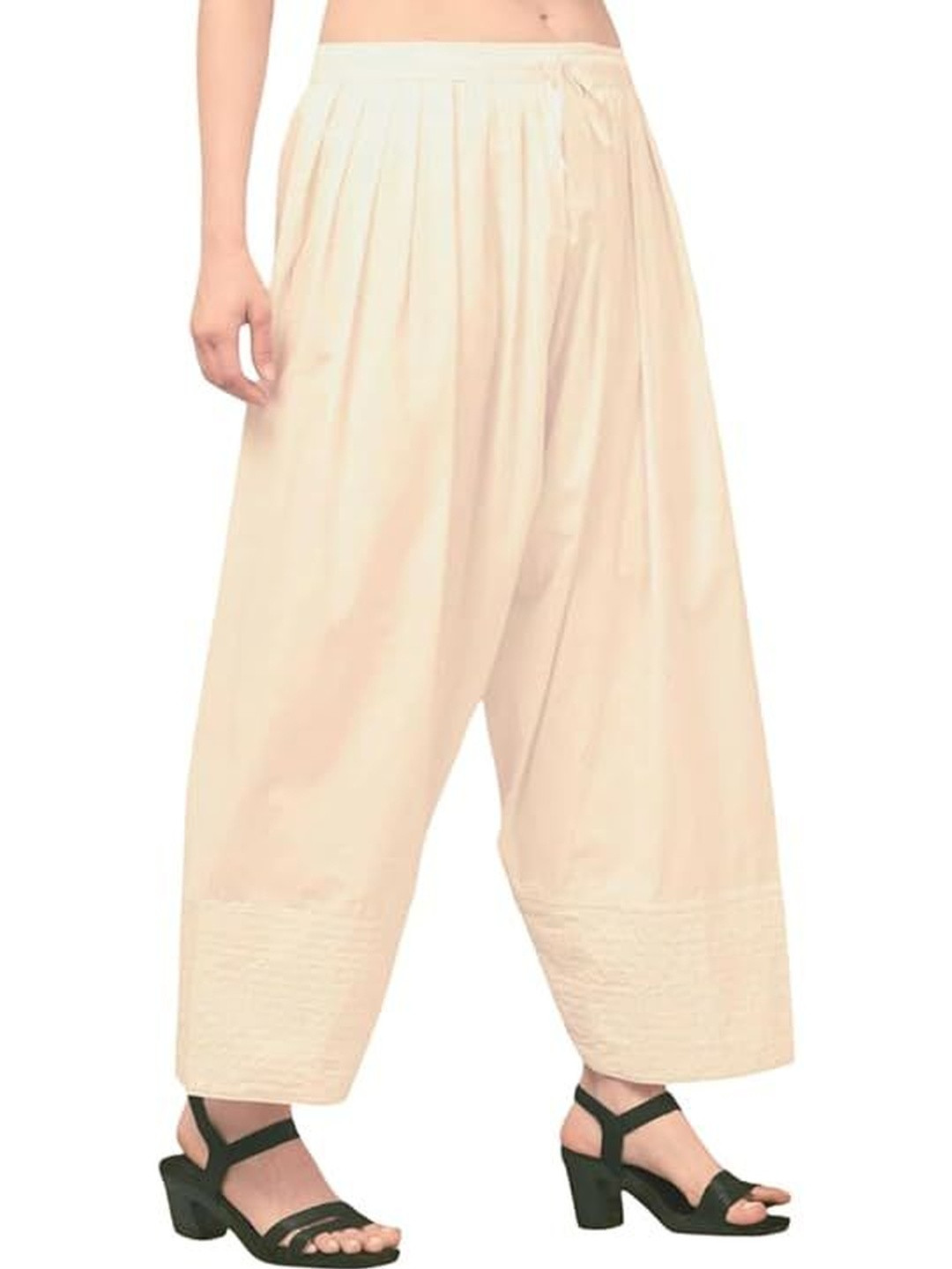 KGFONECLOTH Women Flared Knitted Ethnic Palazzos